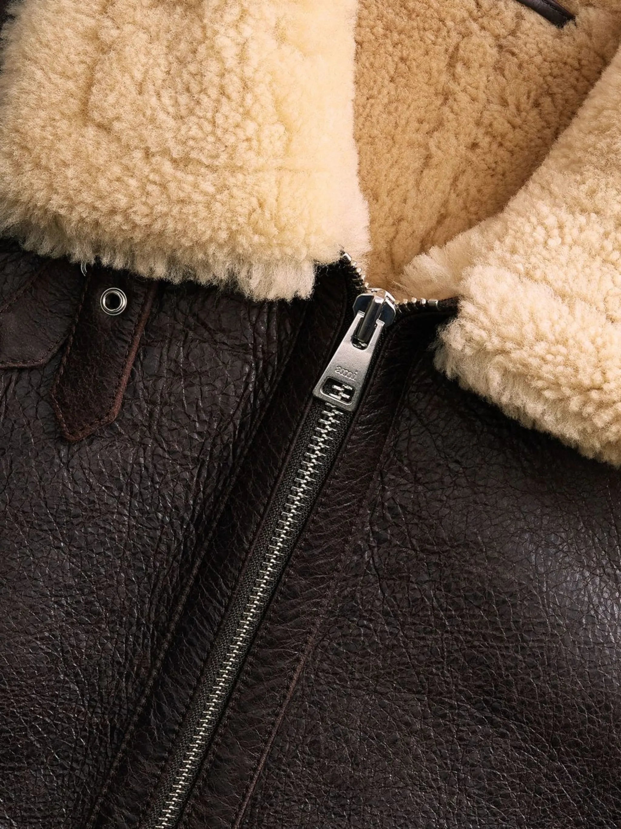 cropped shearling jacket