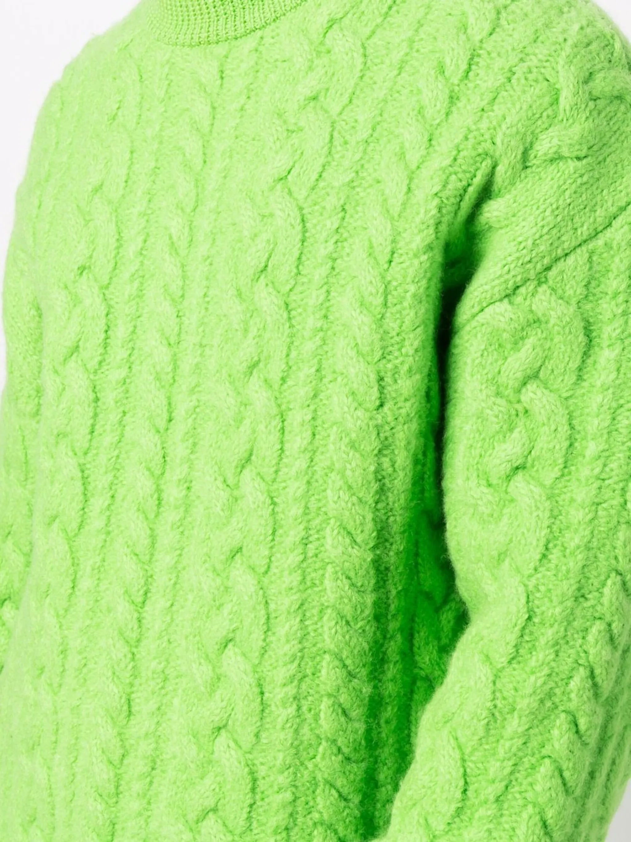 cable-knit crew-neck jumper