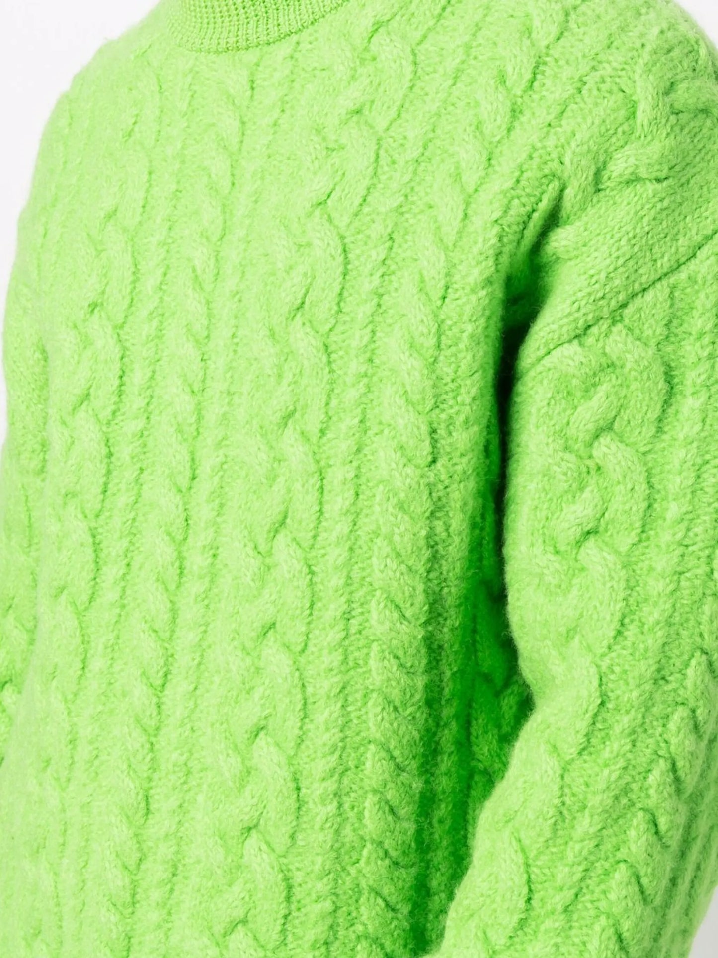 cable-knit crew-neck jumper