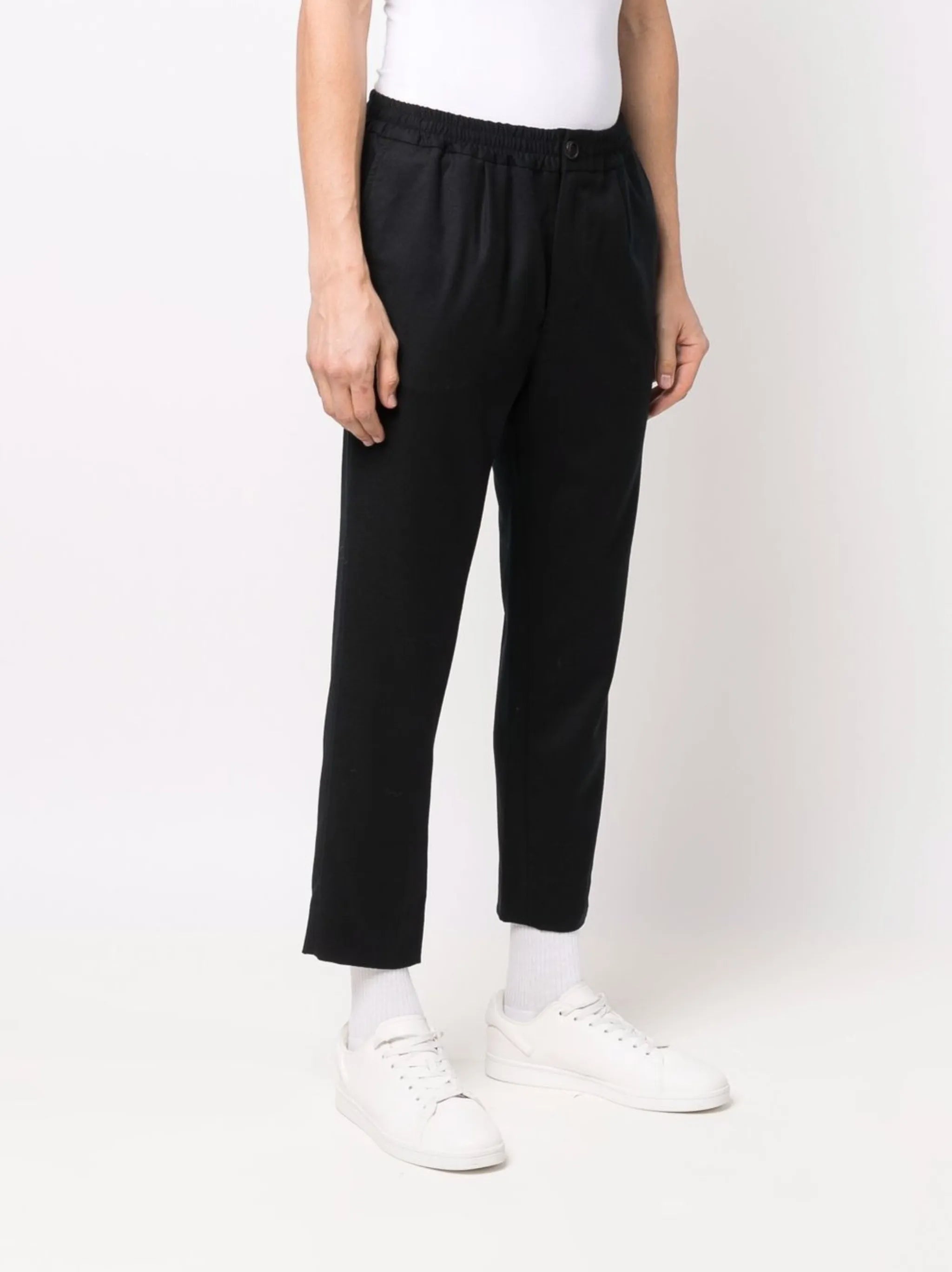 tailored straight-leg trousers