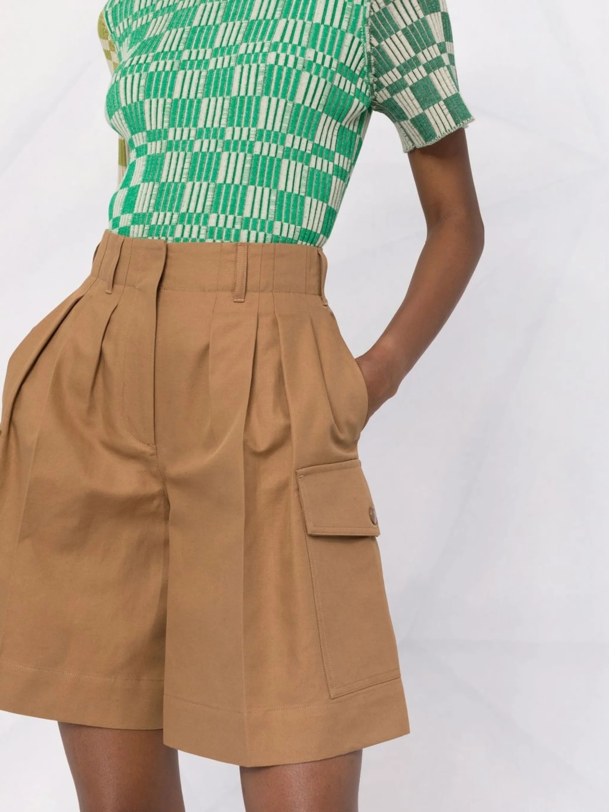 tailored cargo-pocket shorts