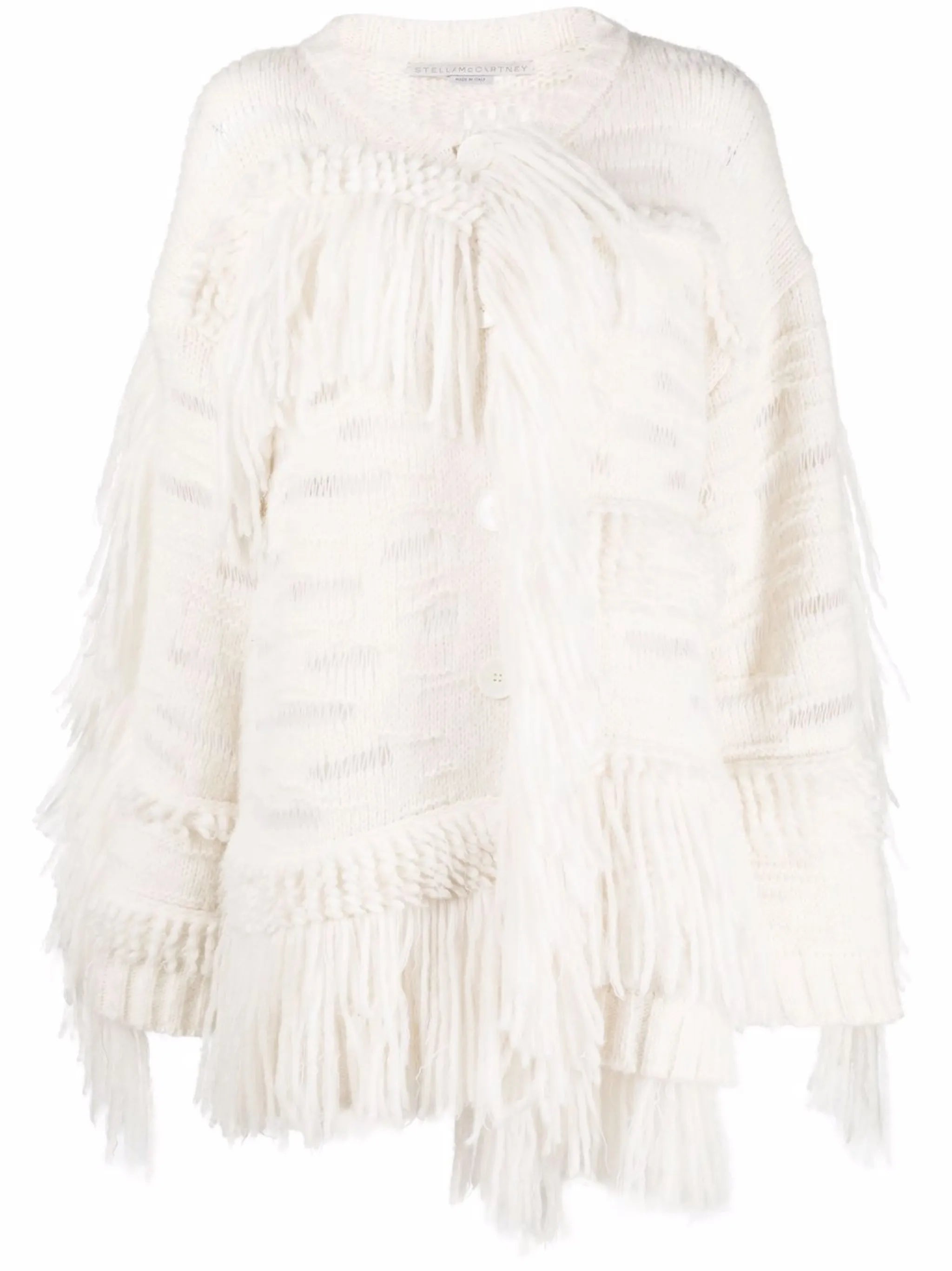 oversized fringed jumper