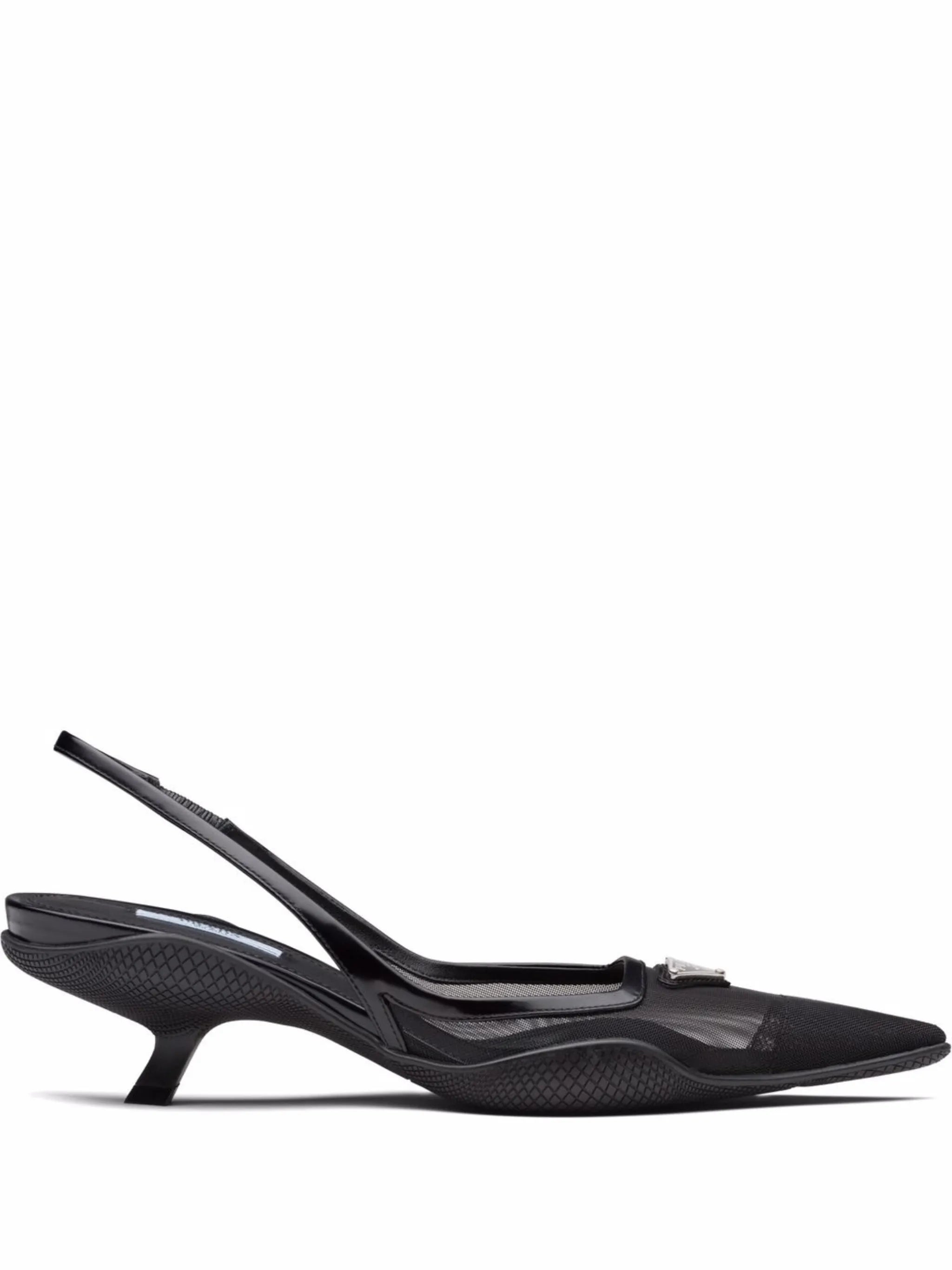 triangle plaque mesh pumps