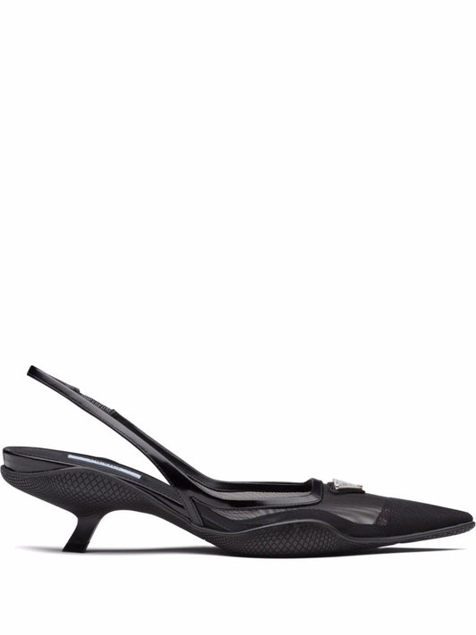 triangle plaque mesh pumps