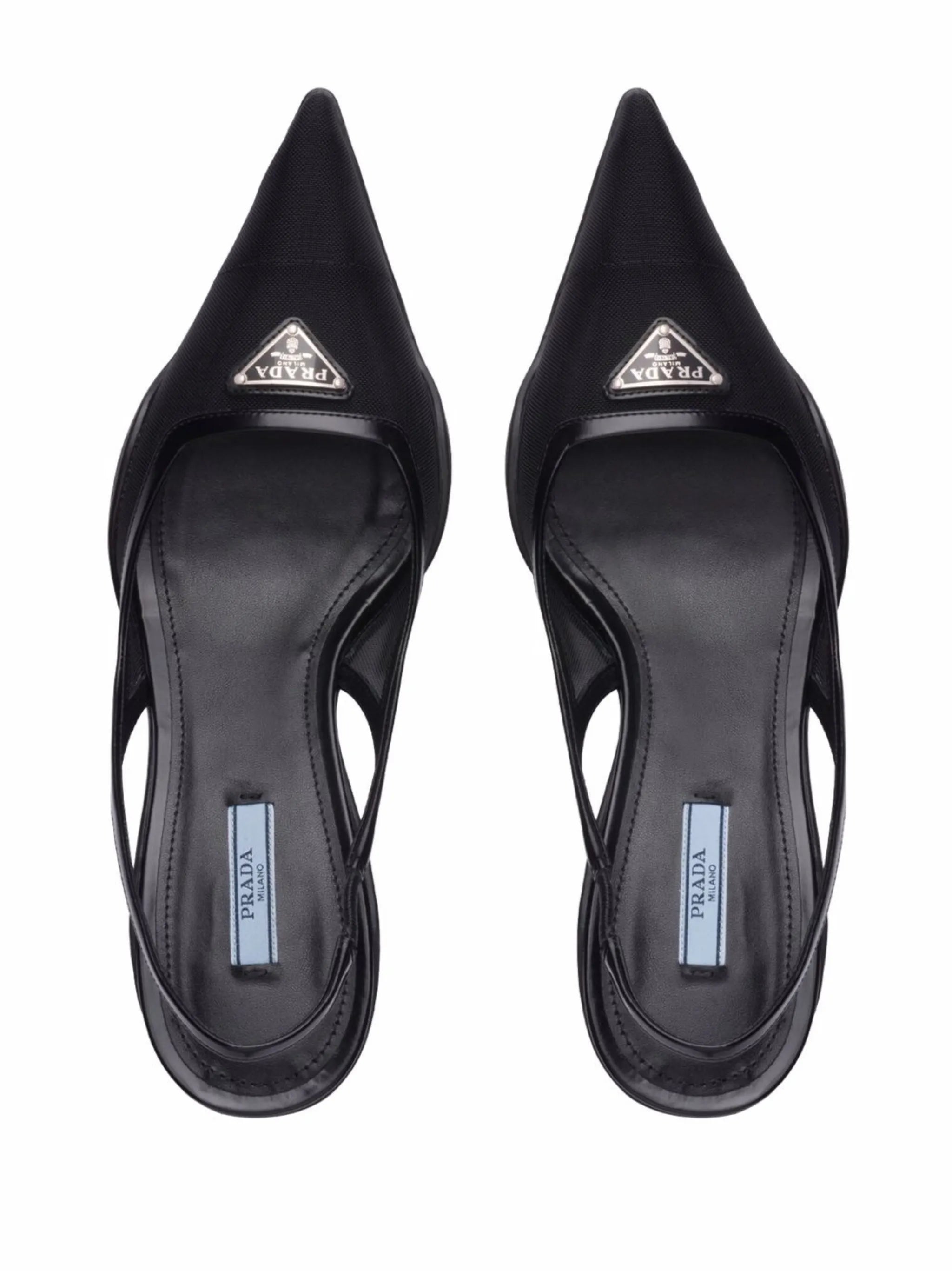 triangle plaque mesh pumps