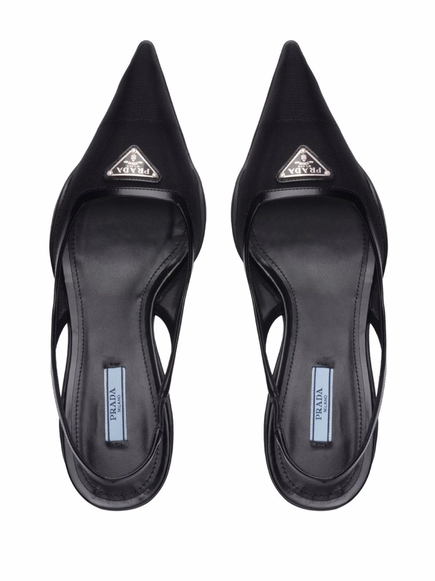 triangle plaque mesh pumps