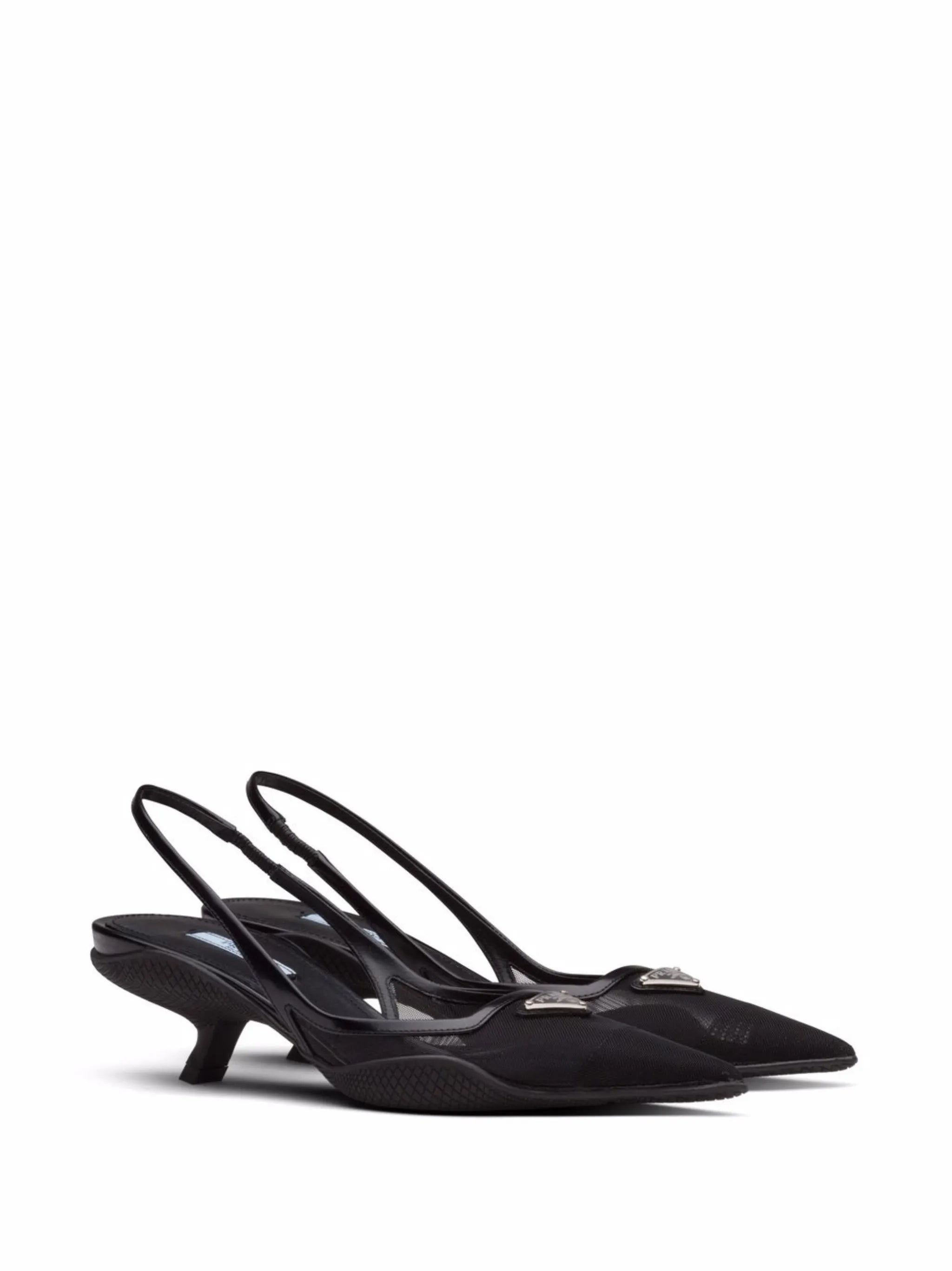 triangle plaque mesh pumps