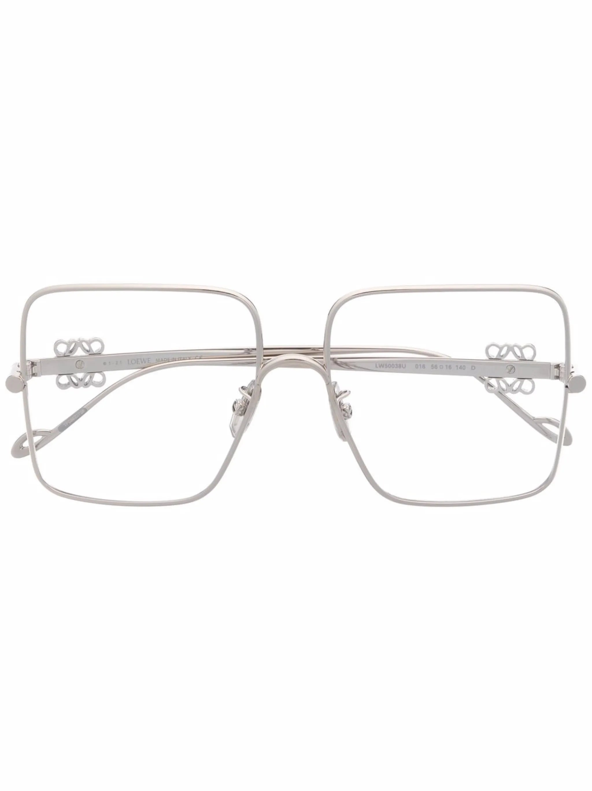 logo-plaque square-frame glasses