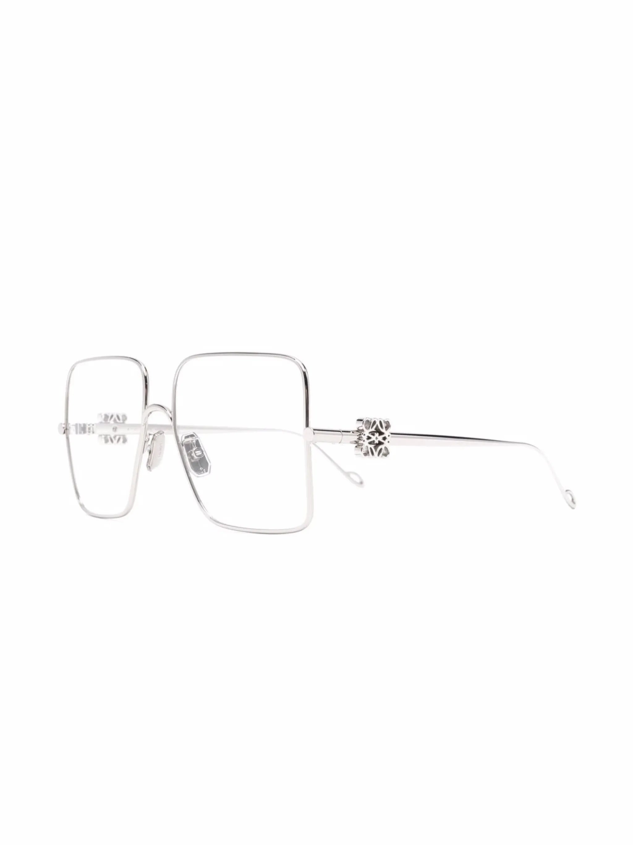 logo-plaque square-frame glasses