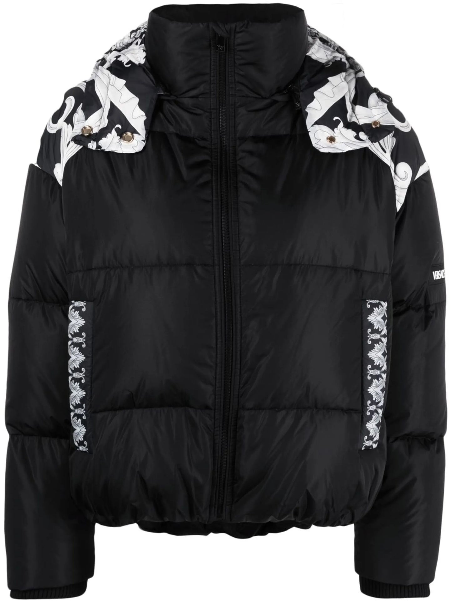 Baroque-print puffer jacket