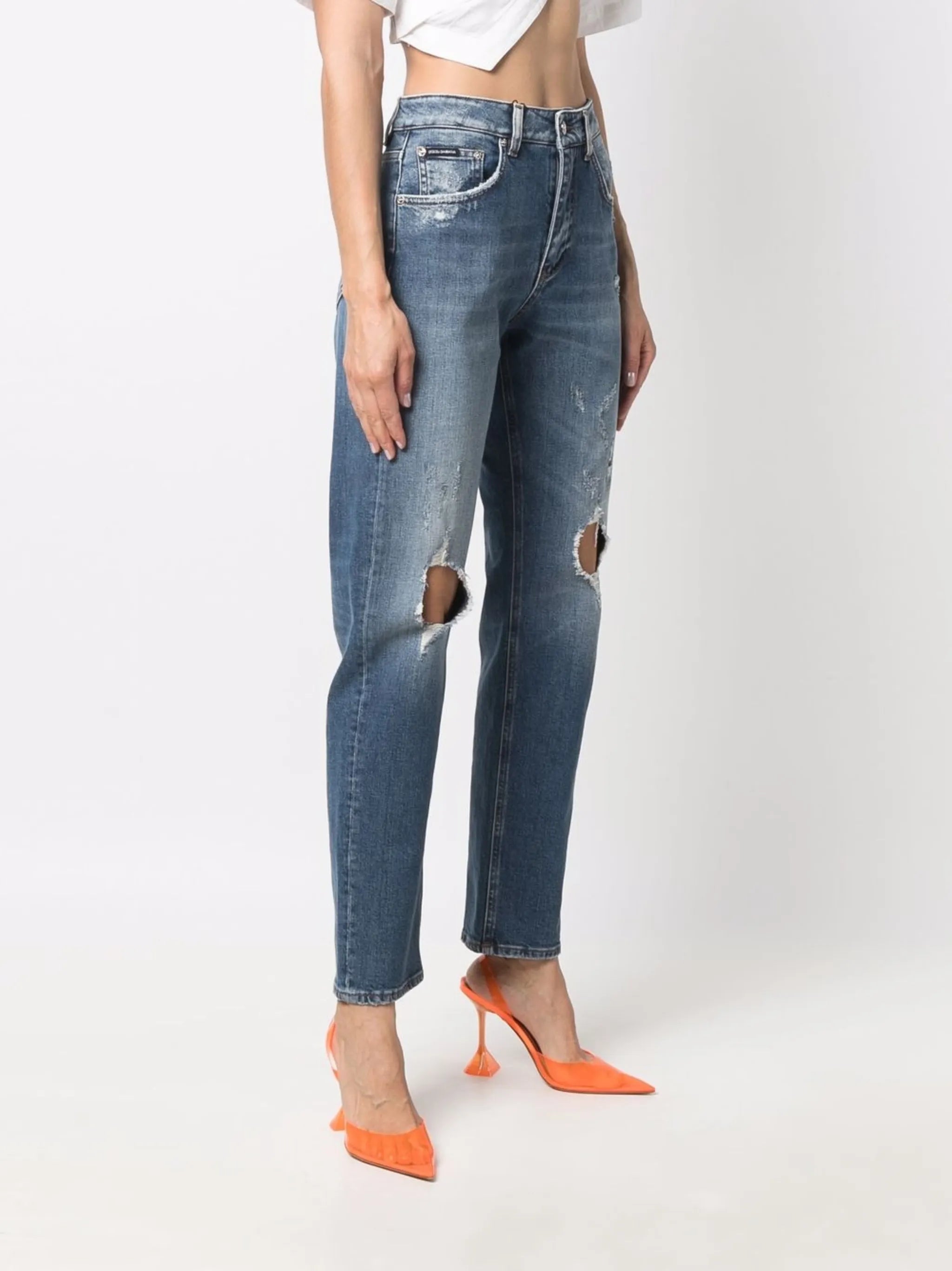 distressed boyfriend jeans