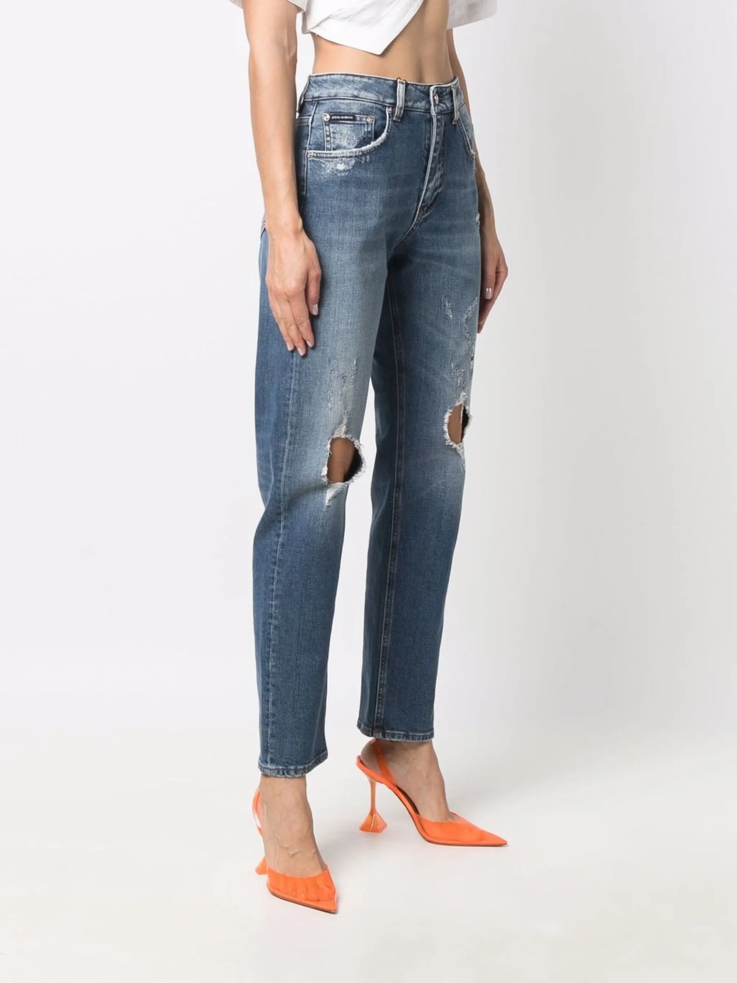 distressed boyfriend jeans