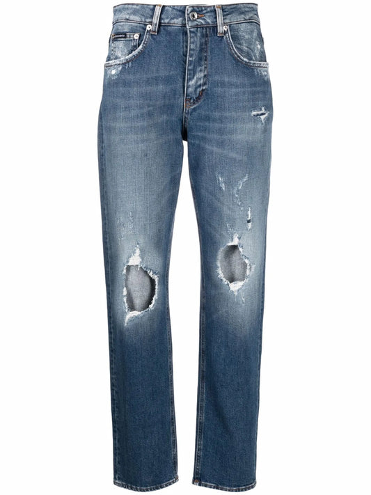 distressed boyfriend jeans