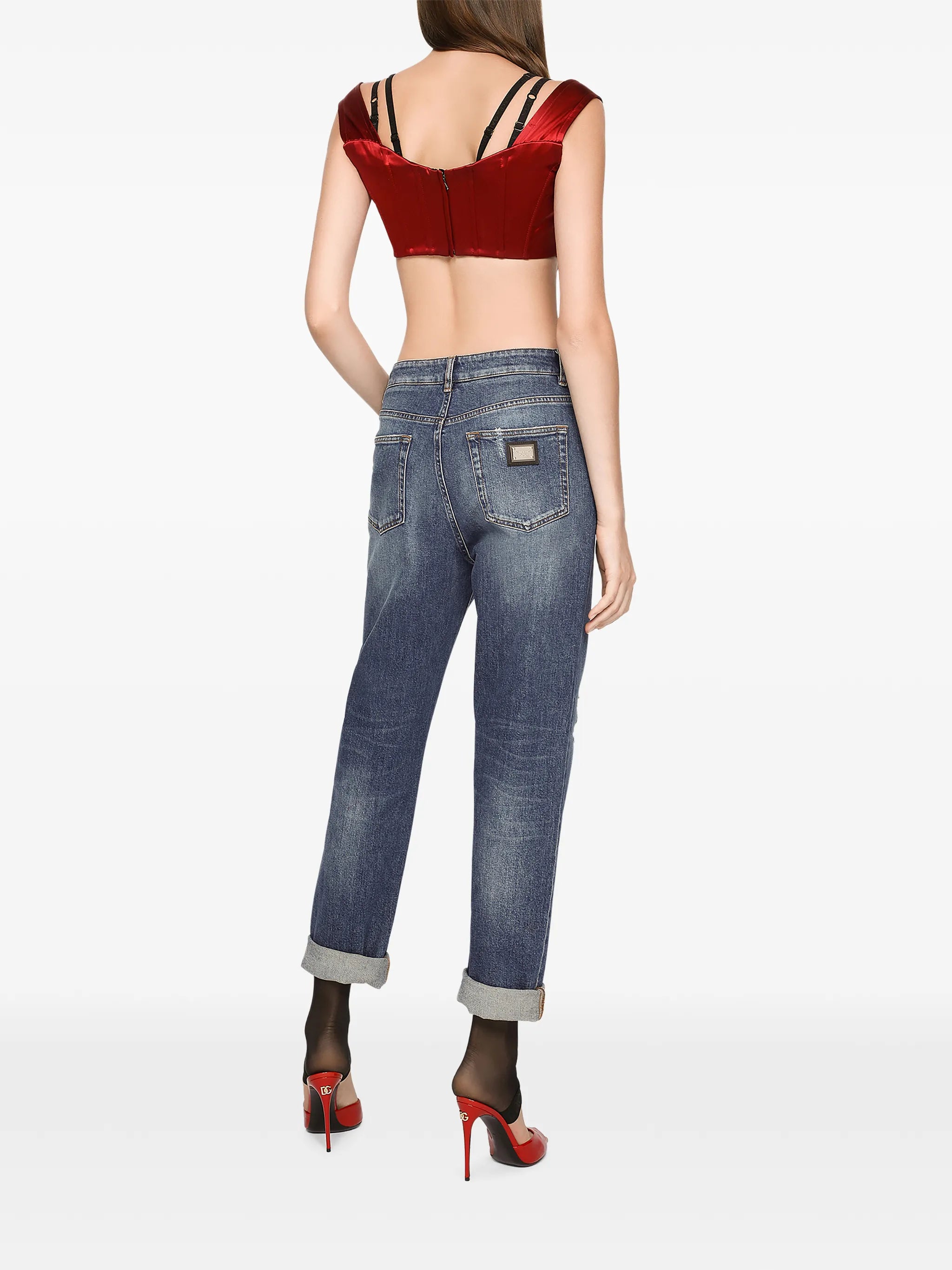 distressed boyfriend jeans