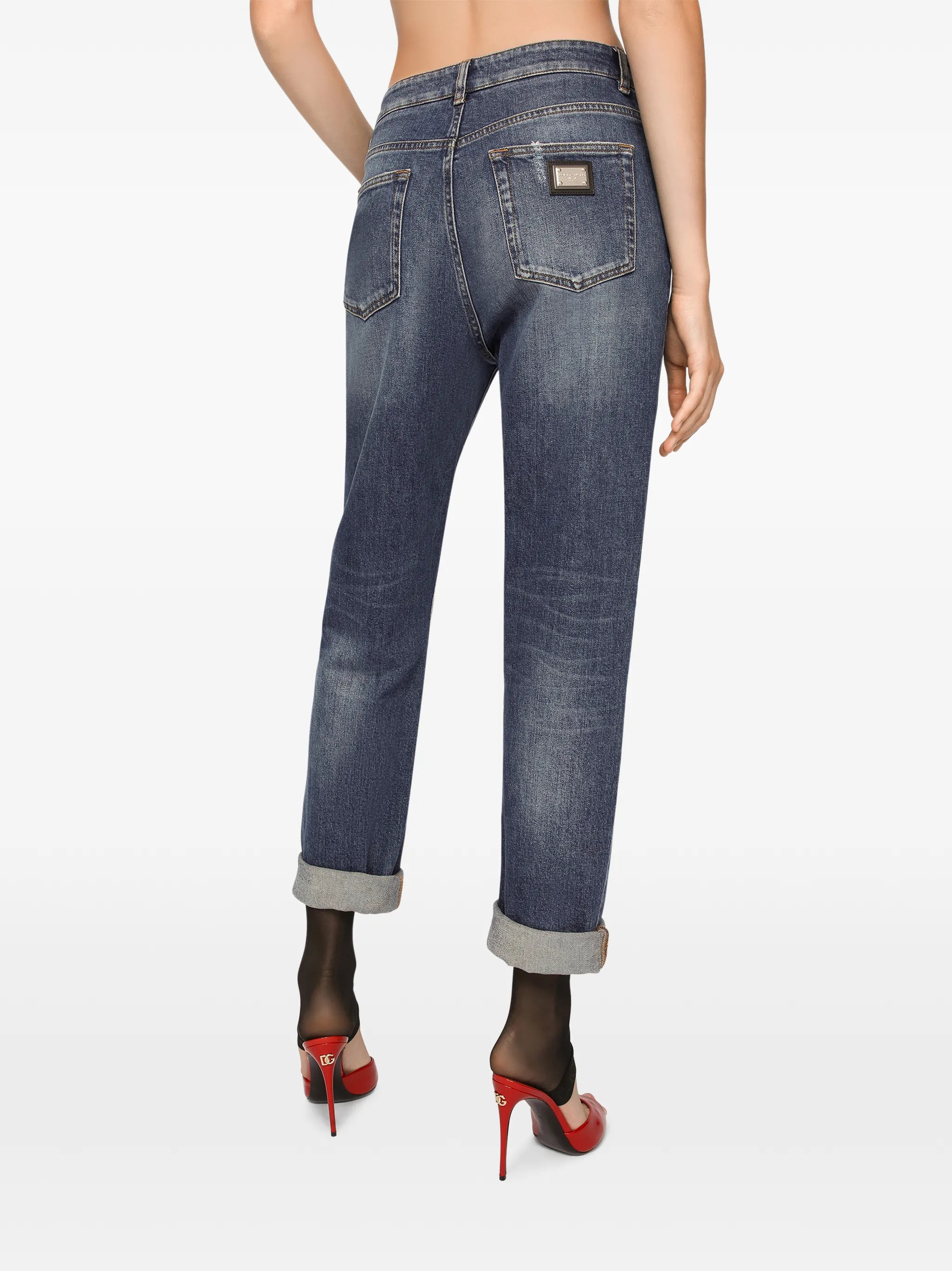 distressed boyfriend jeans