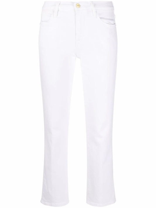 cropped straight-leg jeans