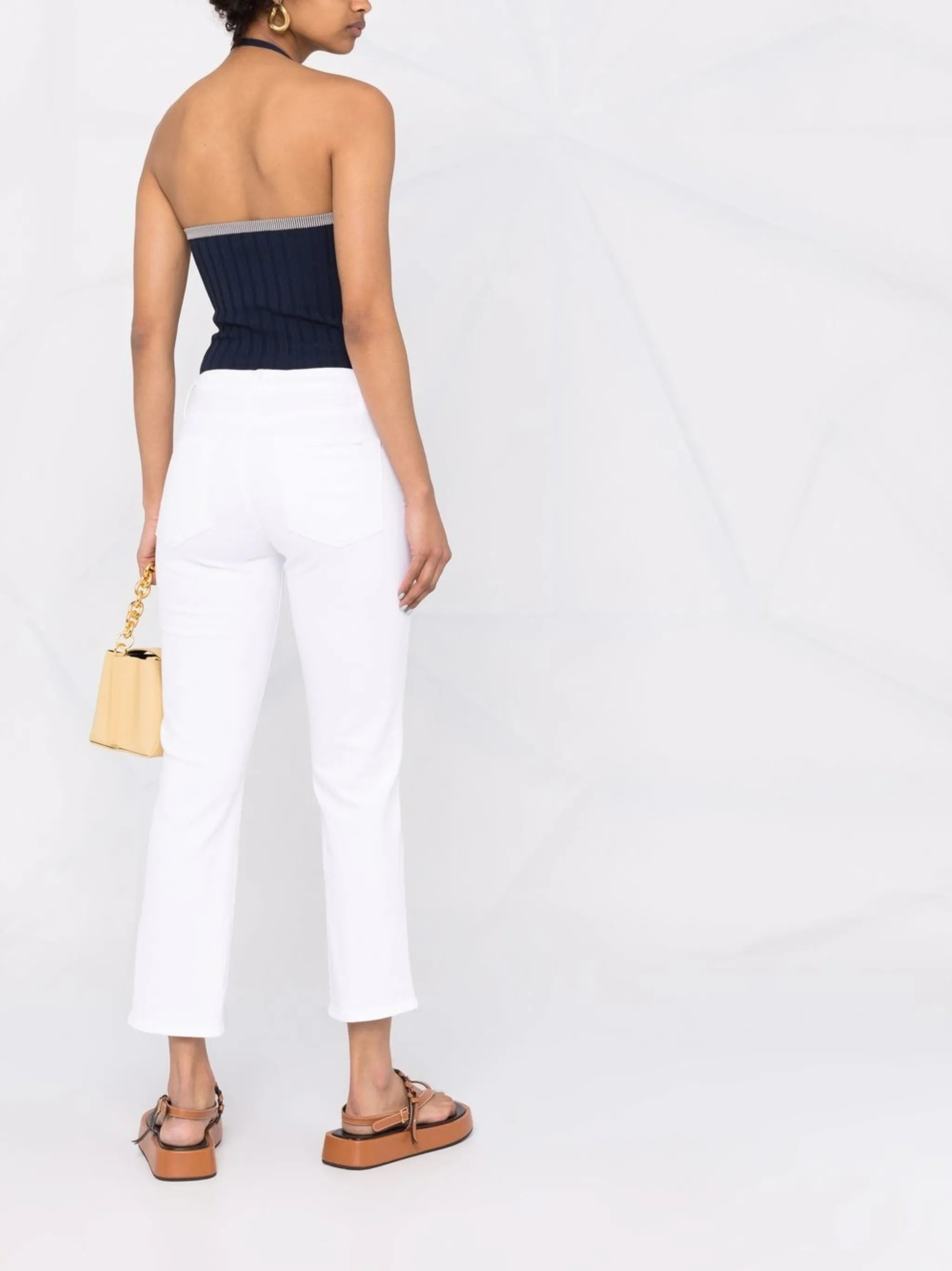 cropped straight-leg jeans