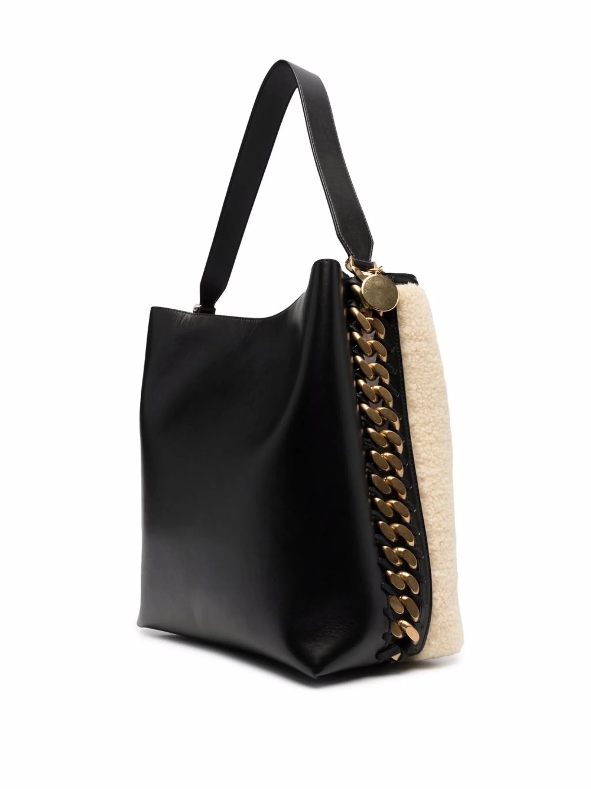 large faux-shearling tote bag