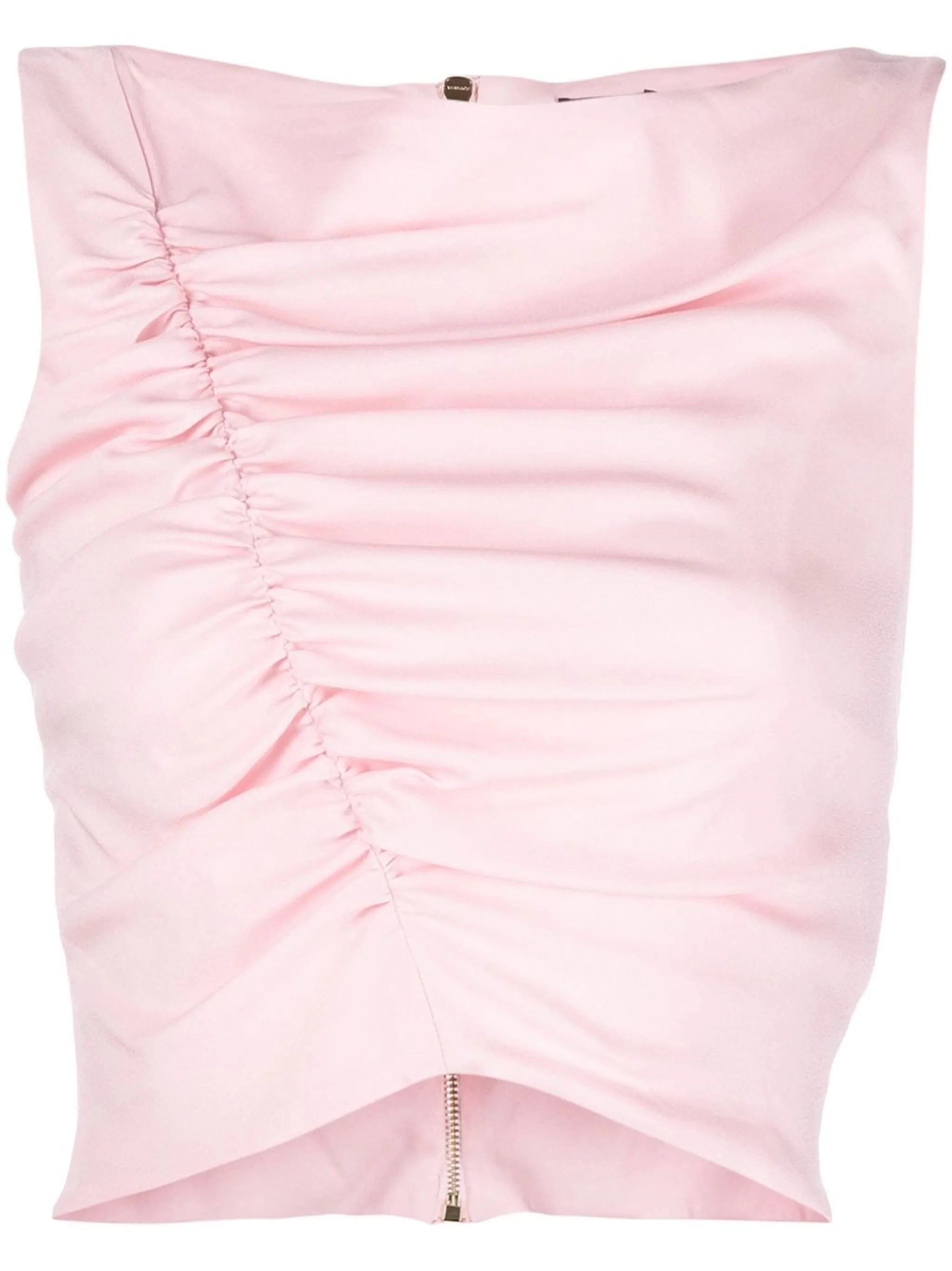 gathered sleeveless top