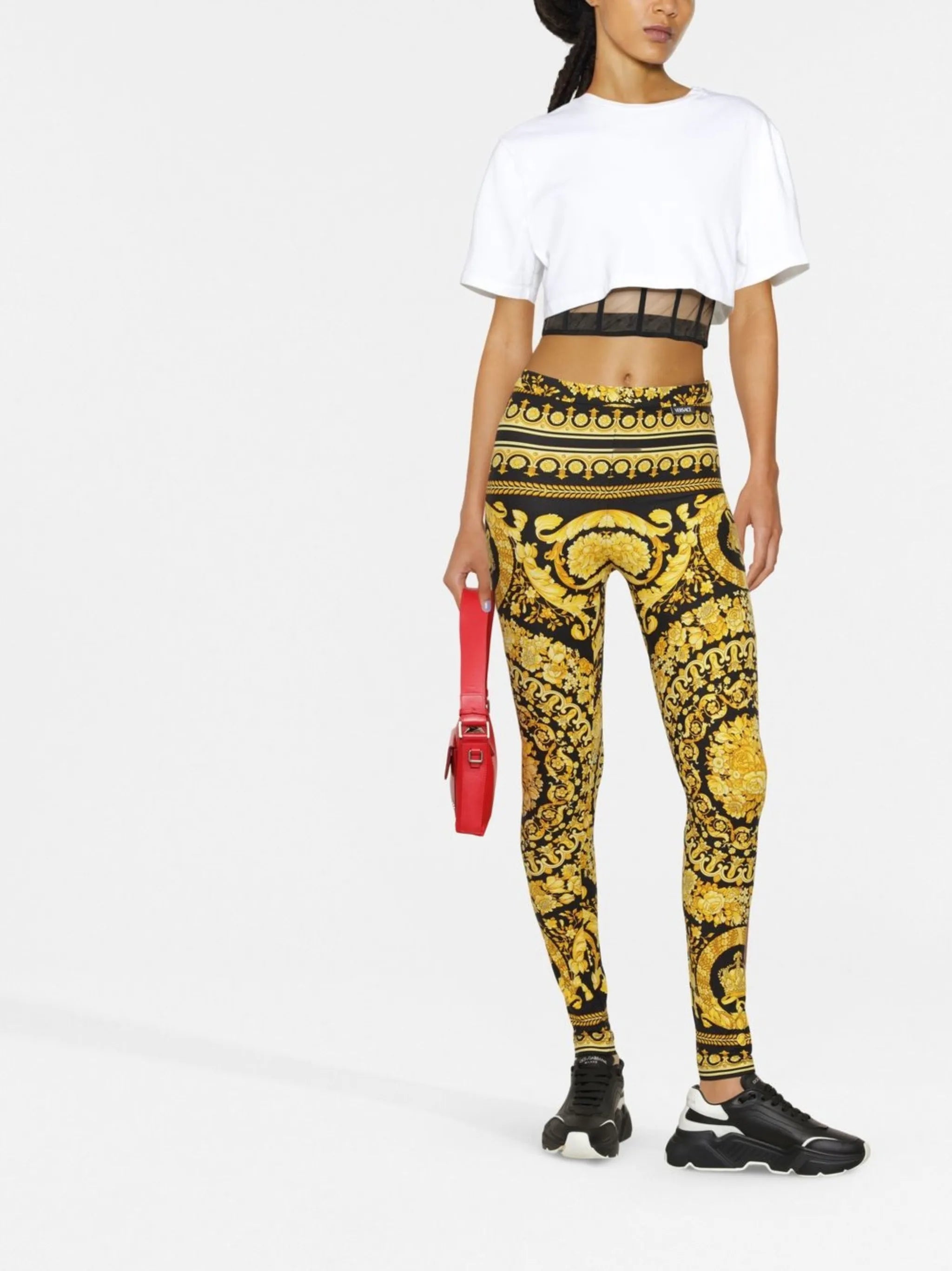 Barocco-print leggings