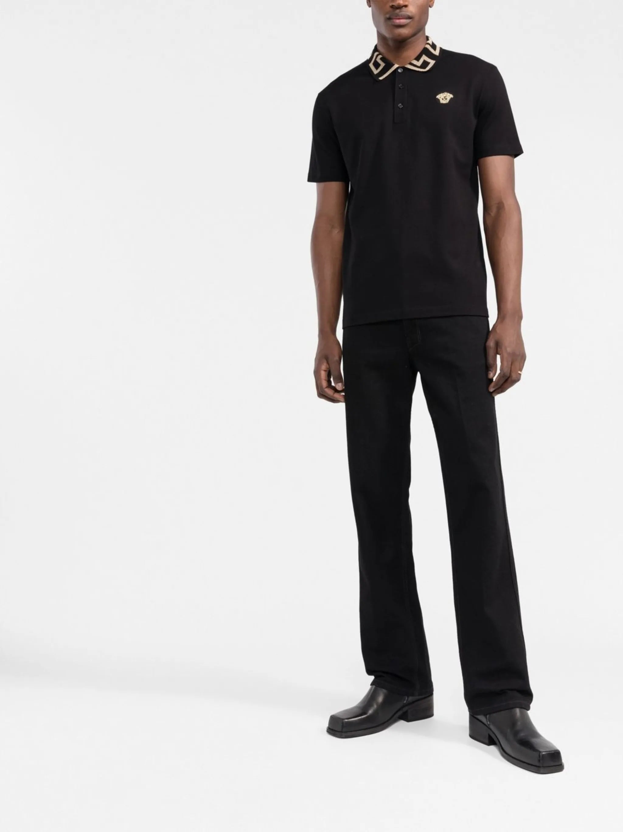 Greca collar polo shirt