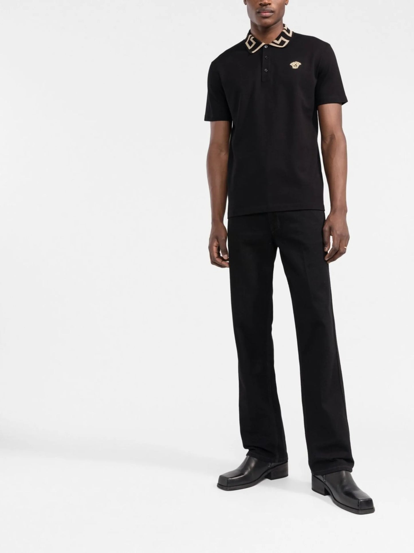 Greca collar polo shirt