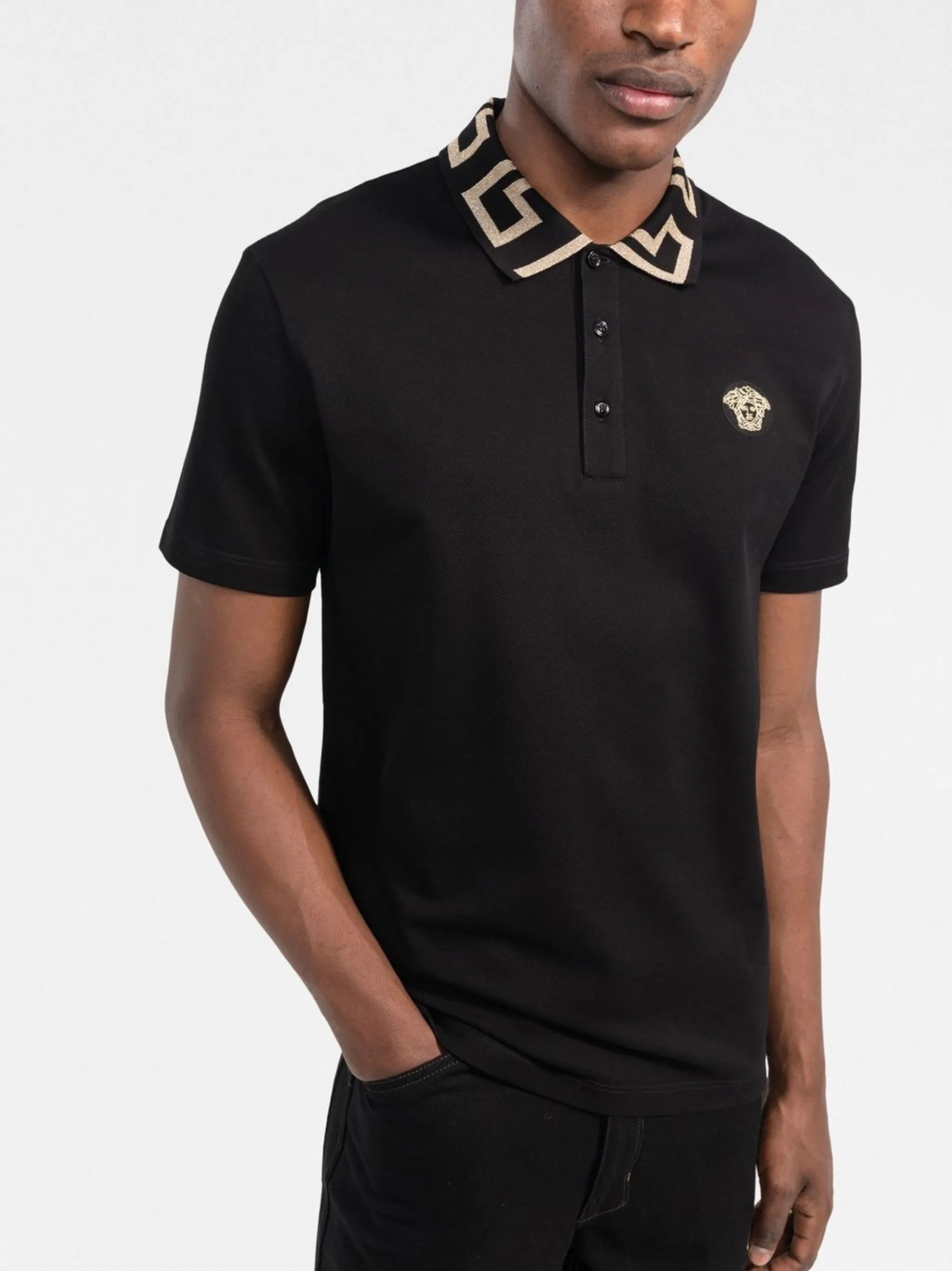 Greca collar polo shirt