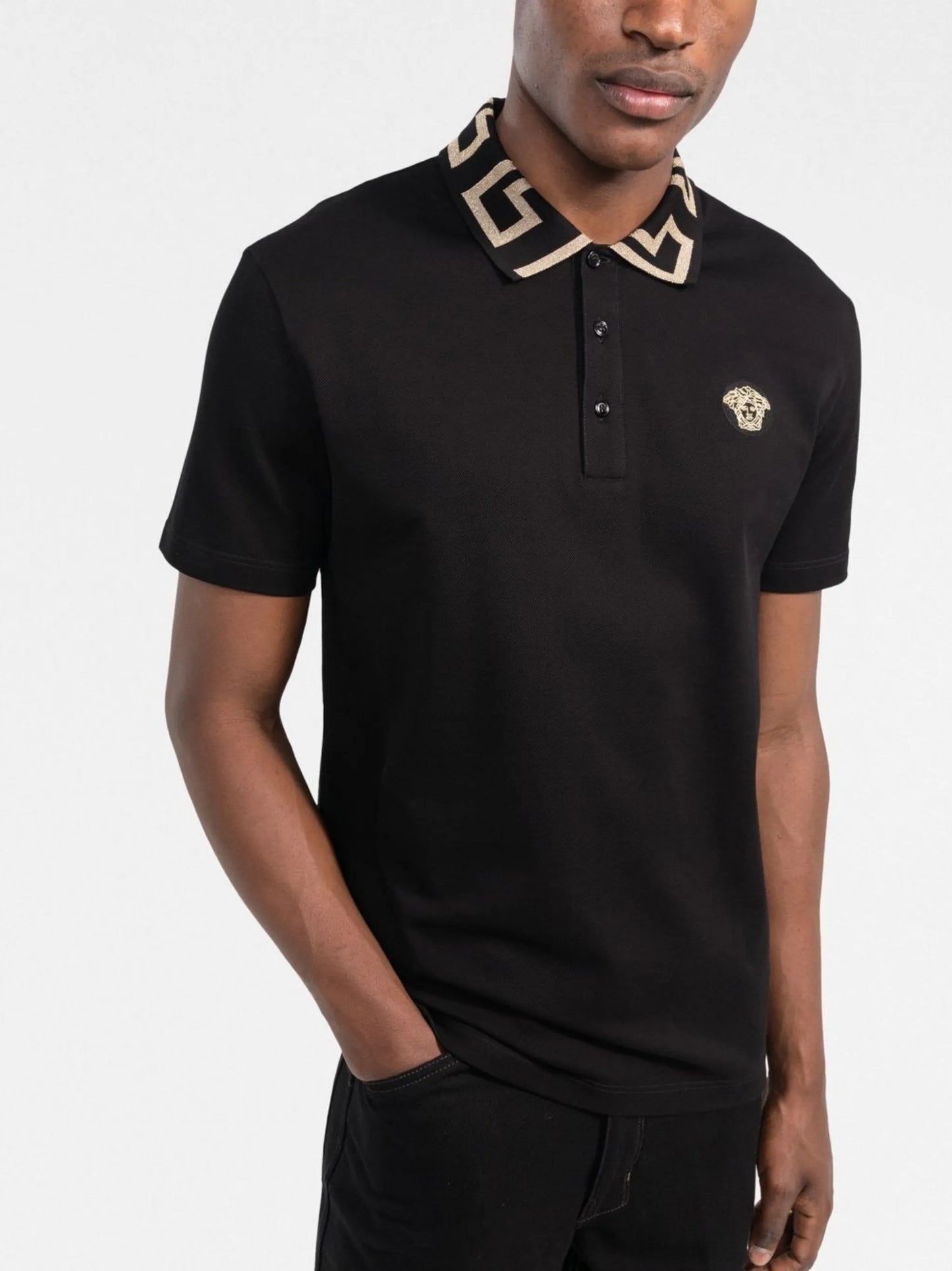 Greca collar polo shirt