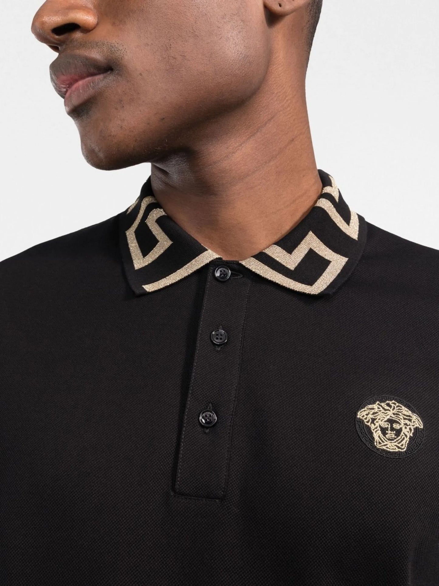 Greca collar polo shirt