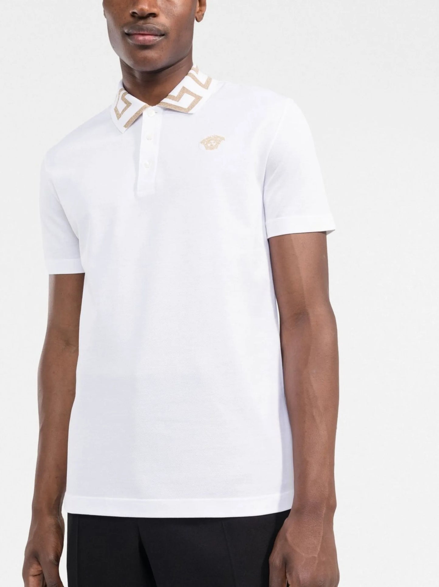 Greca cotton polo shirt