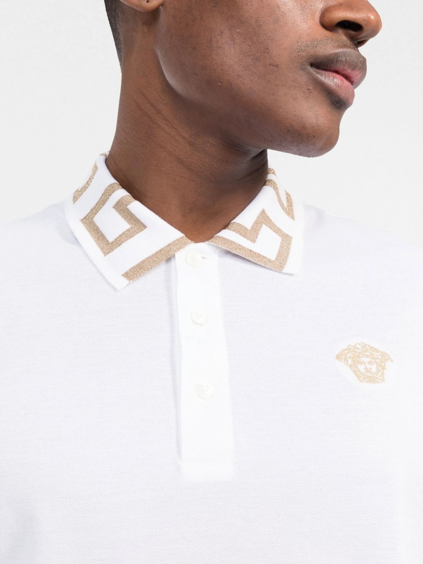 Greca cotton polo shirt