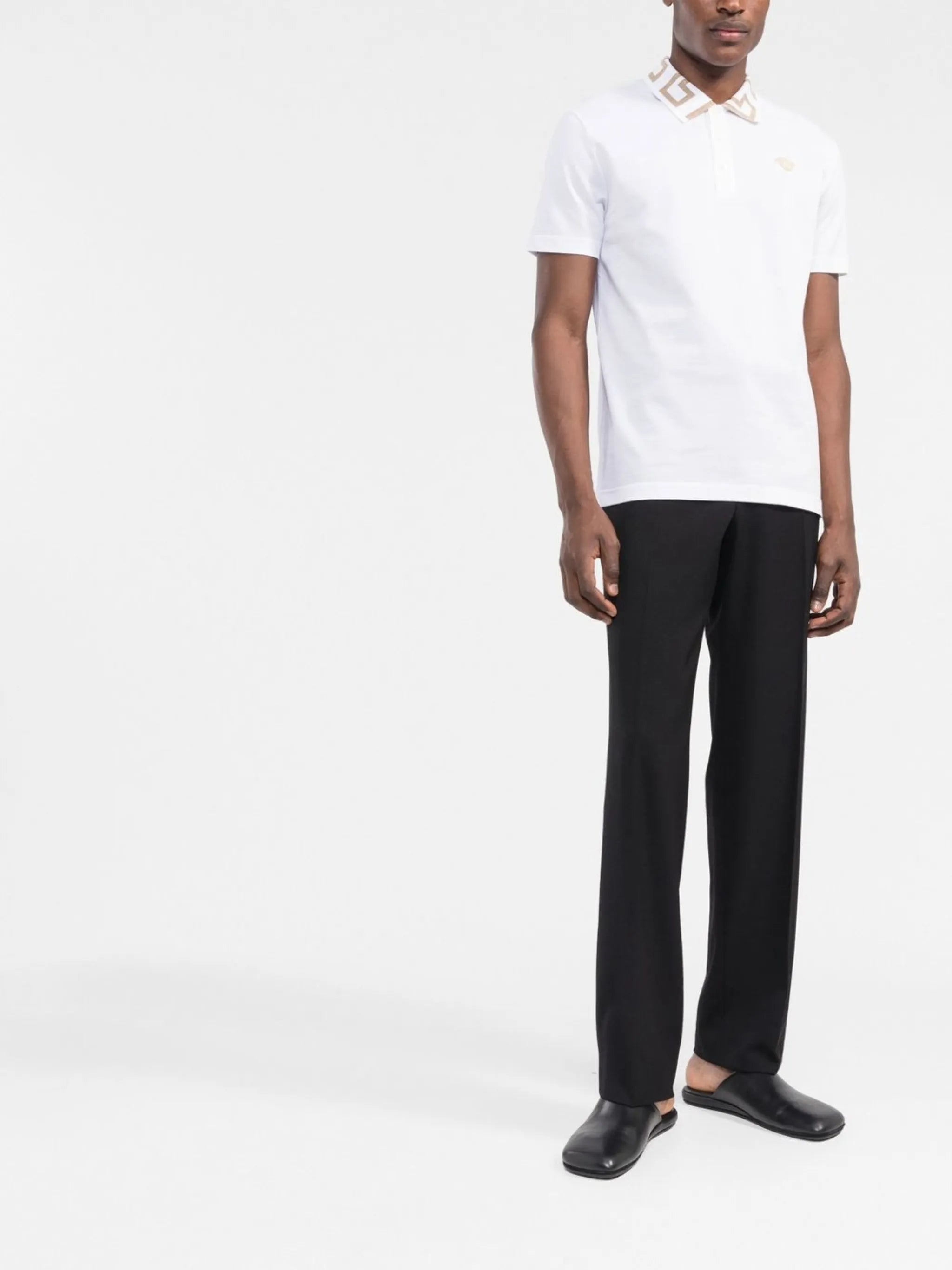 Greca cotton polo shirt