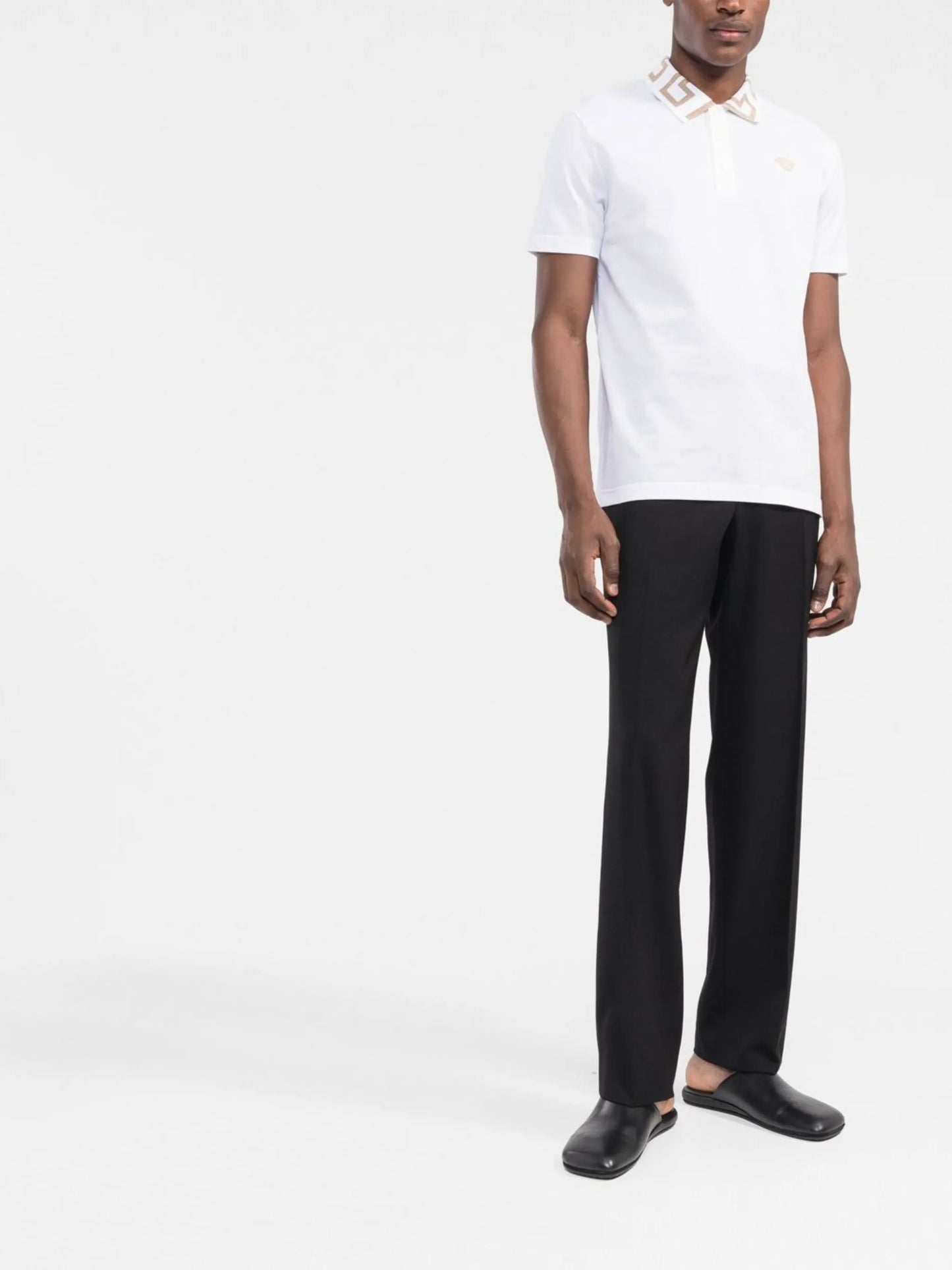 Greca cotton polo shirt