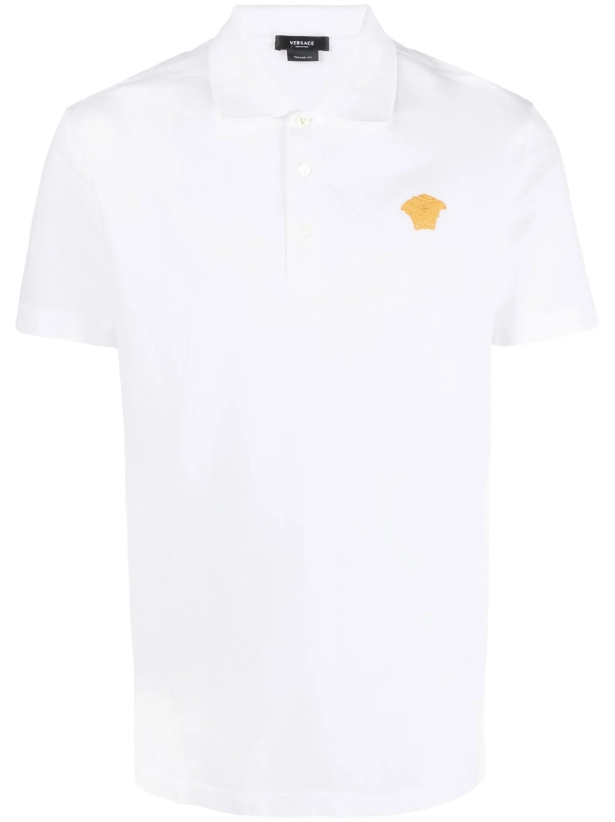 Medusa head motif polo shirt