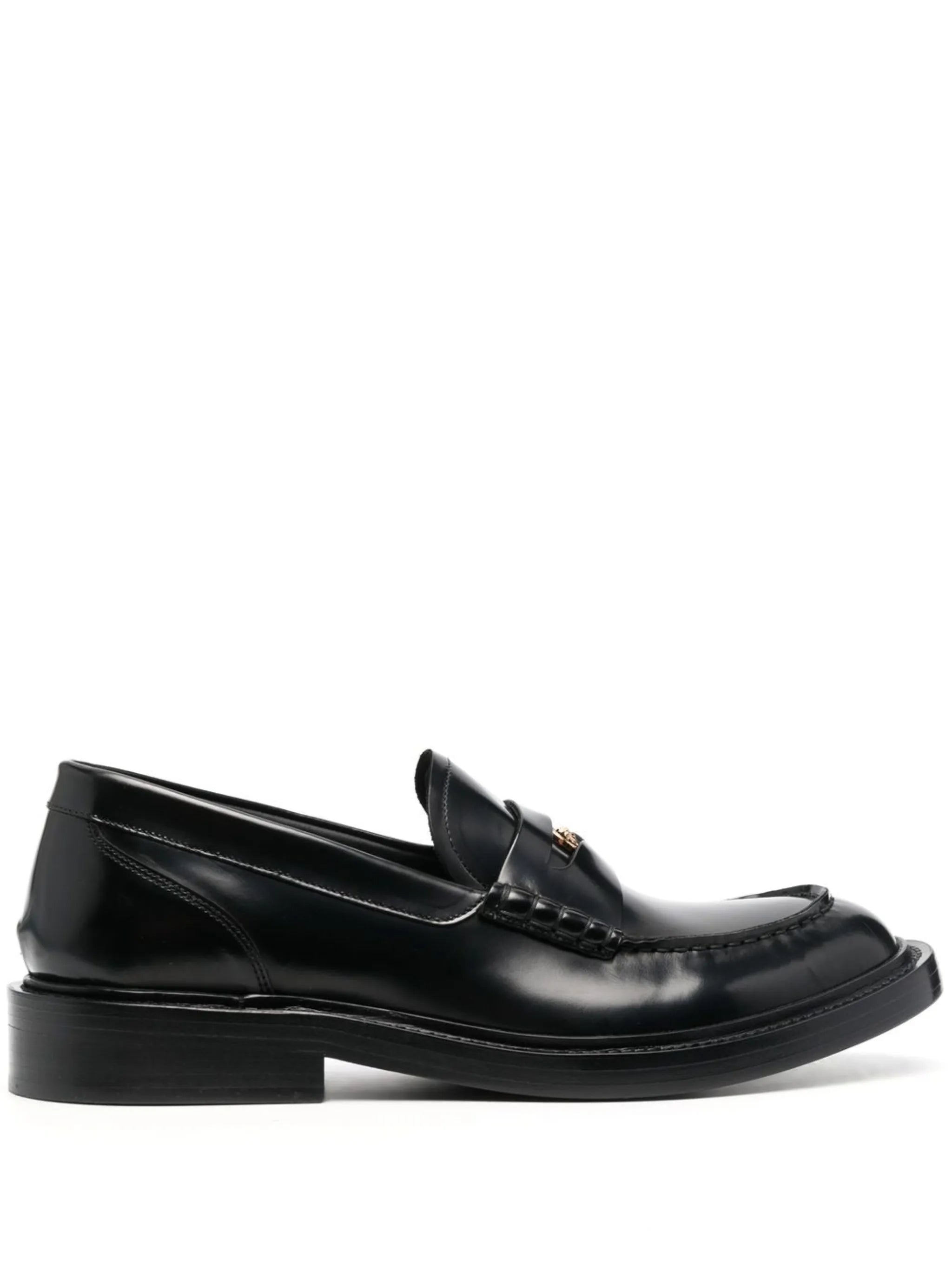 Medusa-head leather loafers