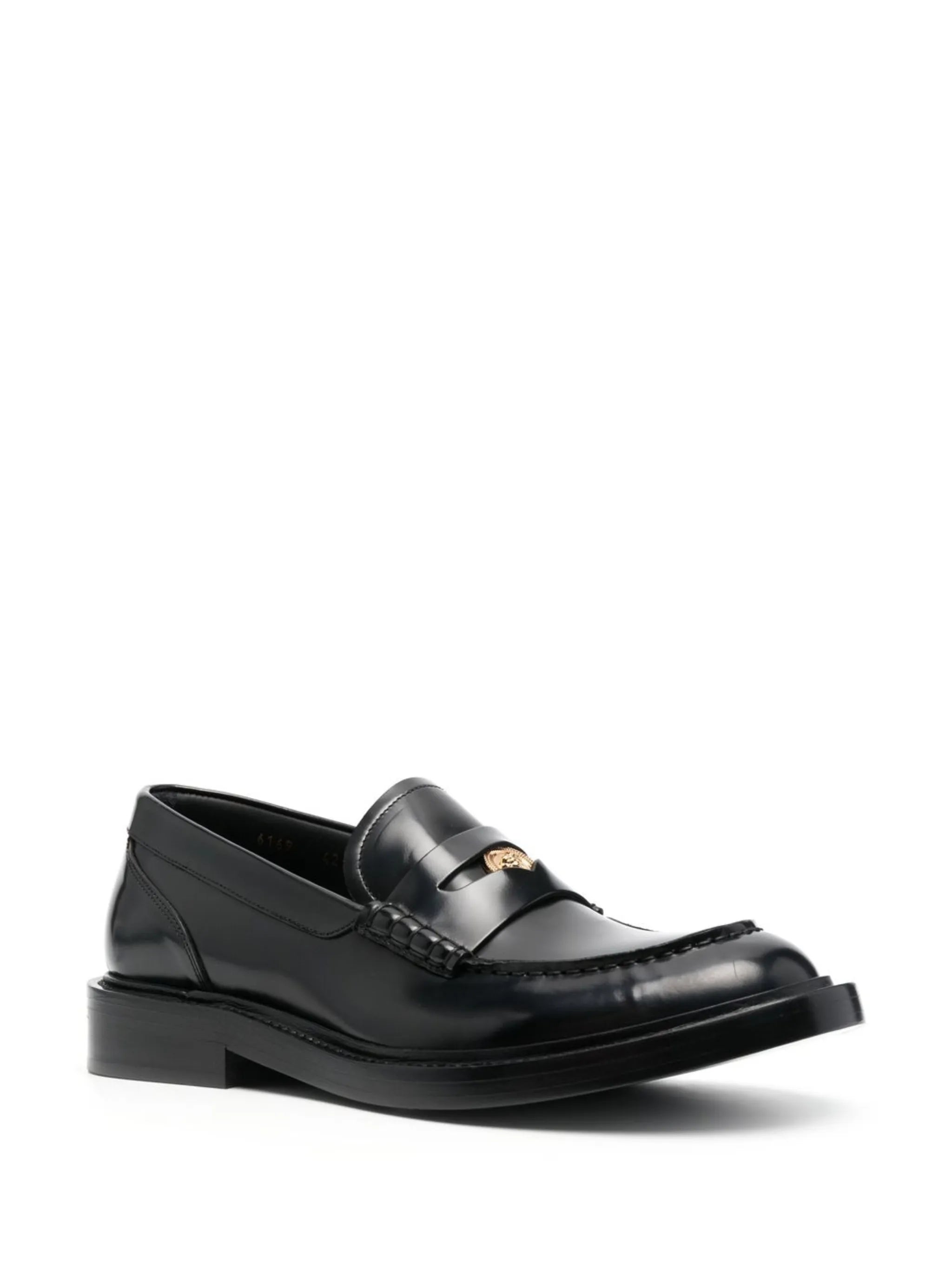 Medusa-head leather loafers