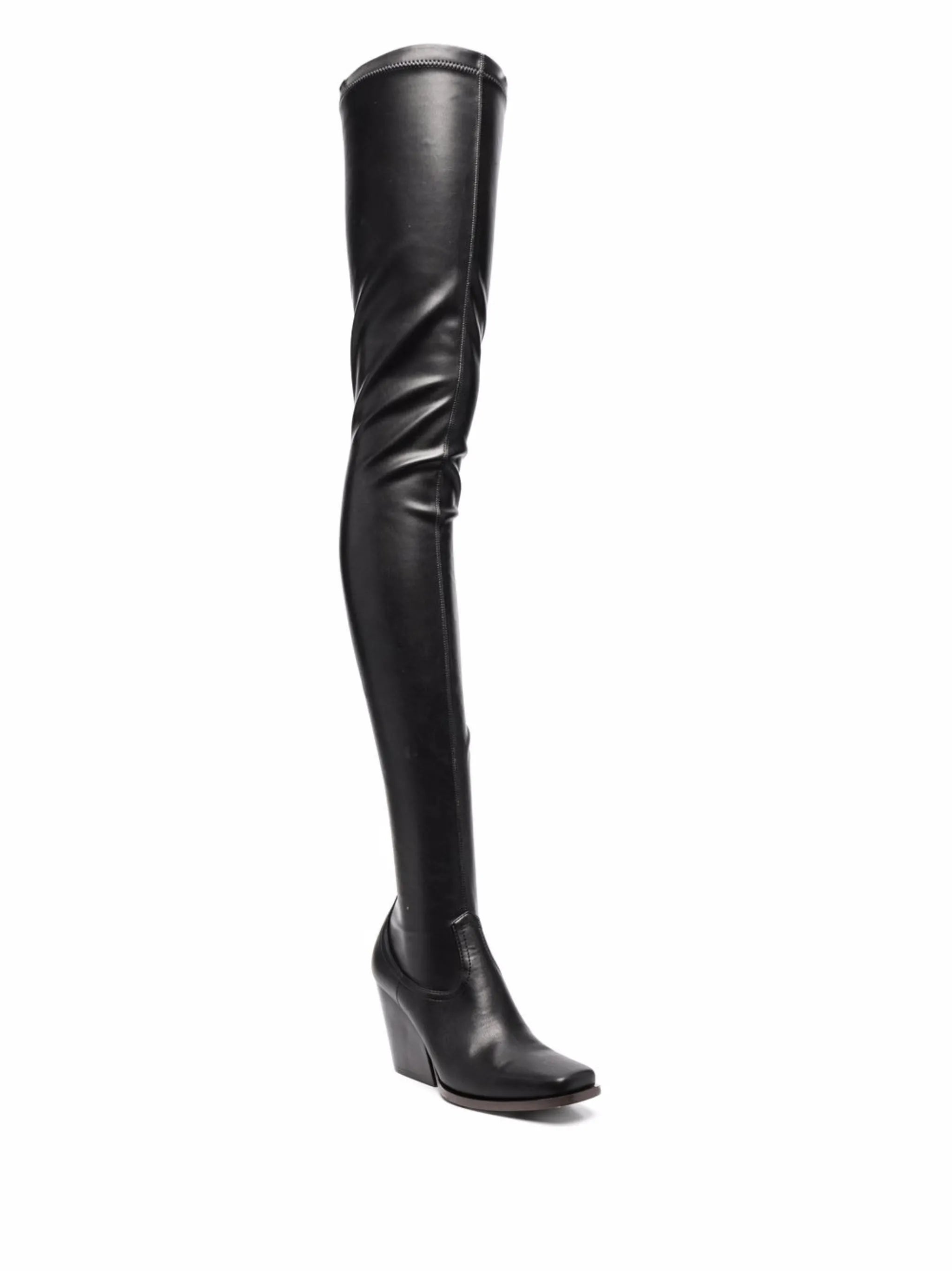 Cowboy stretch thigh-high boots