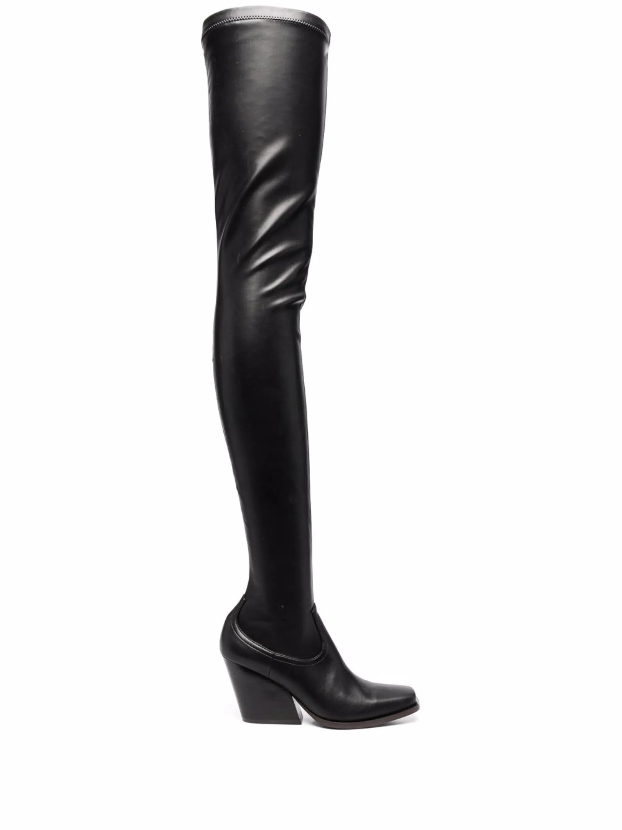 Cowboy stretch thigh-high boots