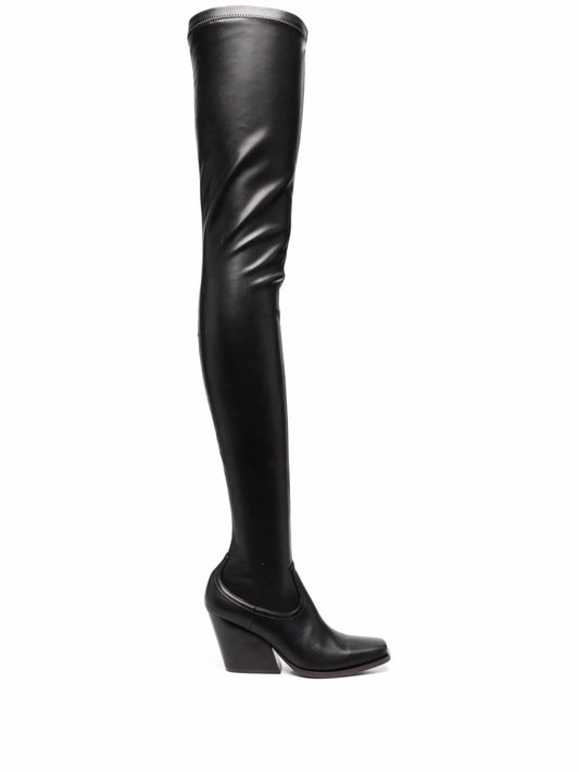 Cowboy stretch thigh-high boots