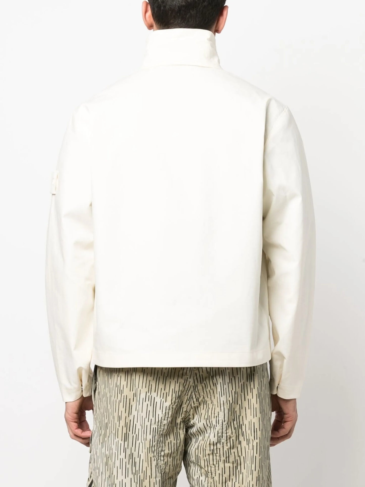 Compass-patch funnel-neck jacket