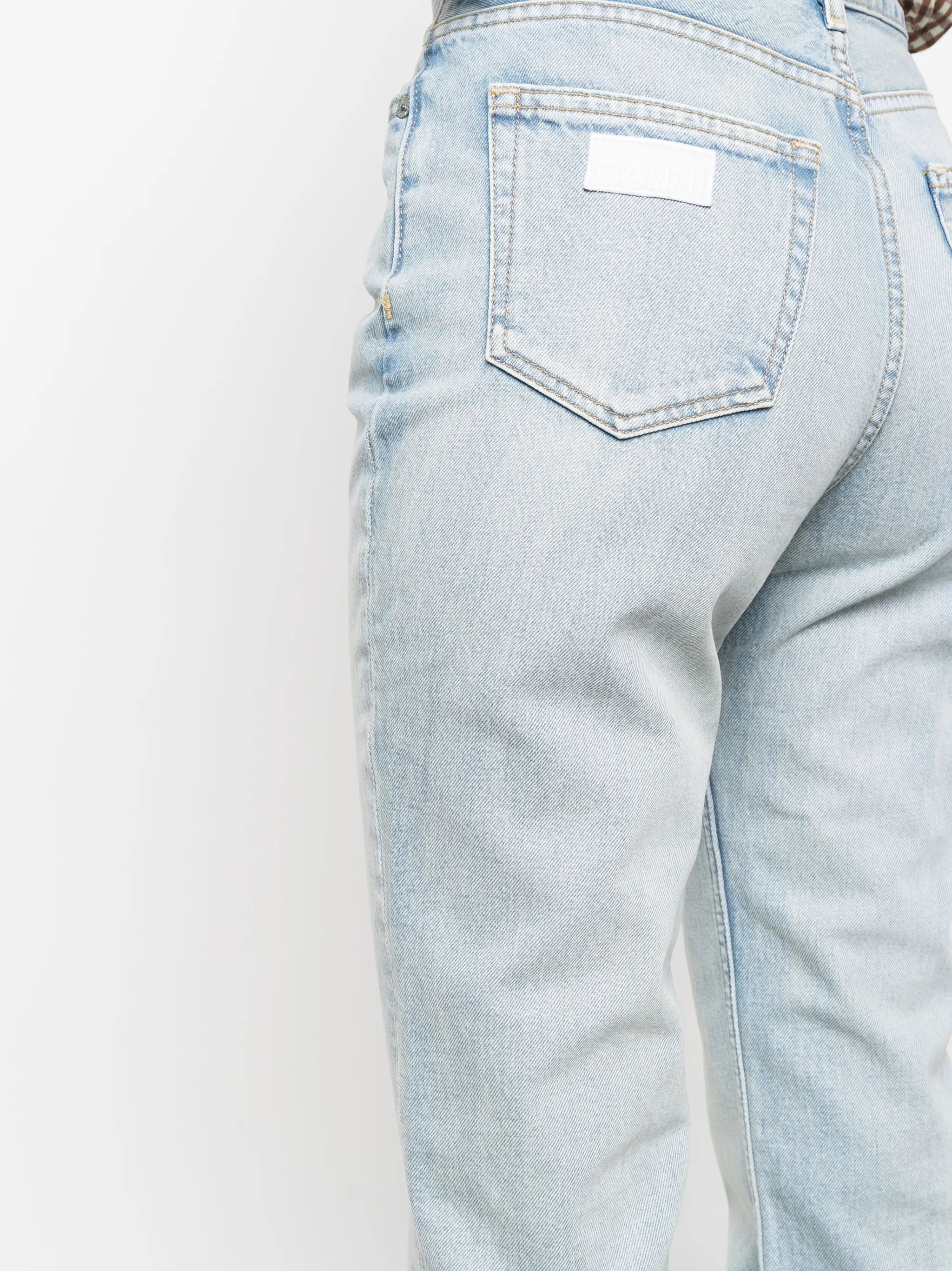 straight-leg high-rise jeans