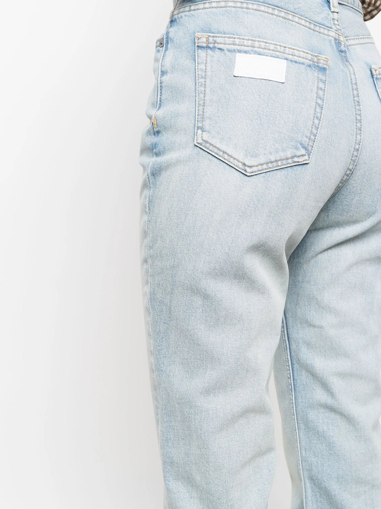 straight-leg high-rise jeans