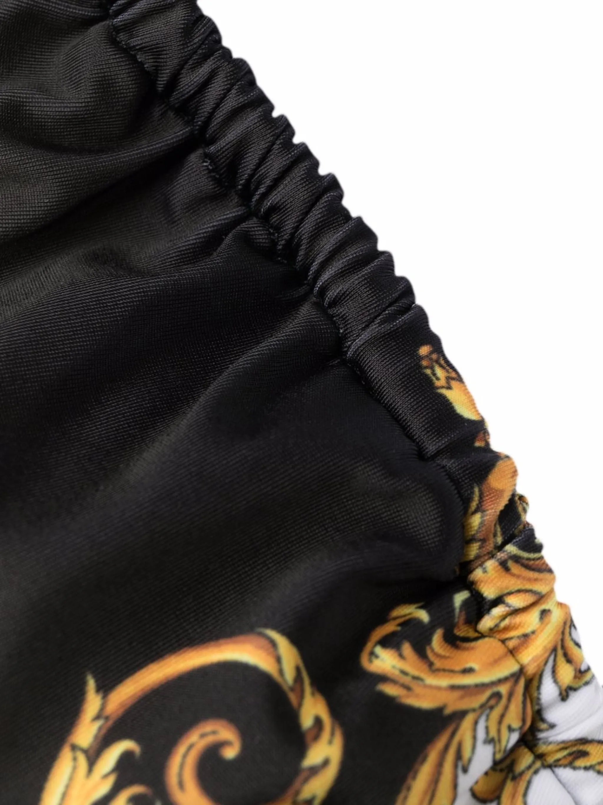 Barocco-print haterneck bikini top
