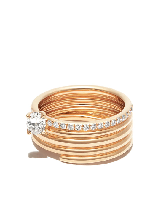 18kt rose gold diamond ring