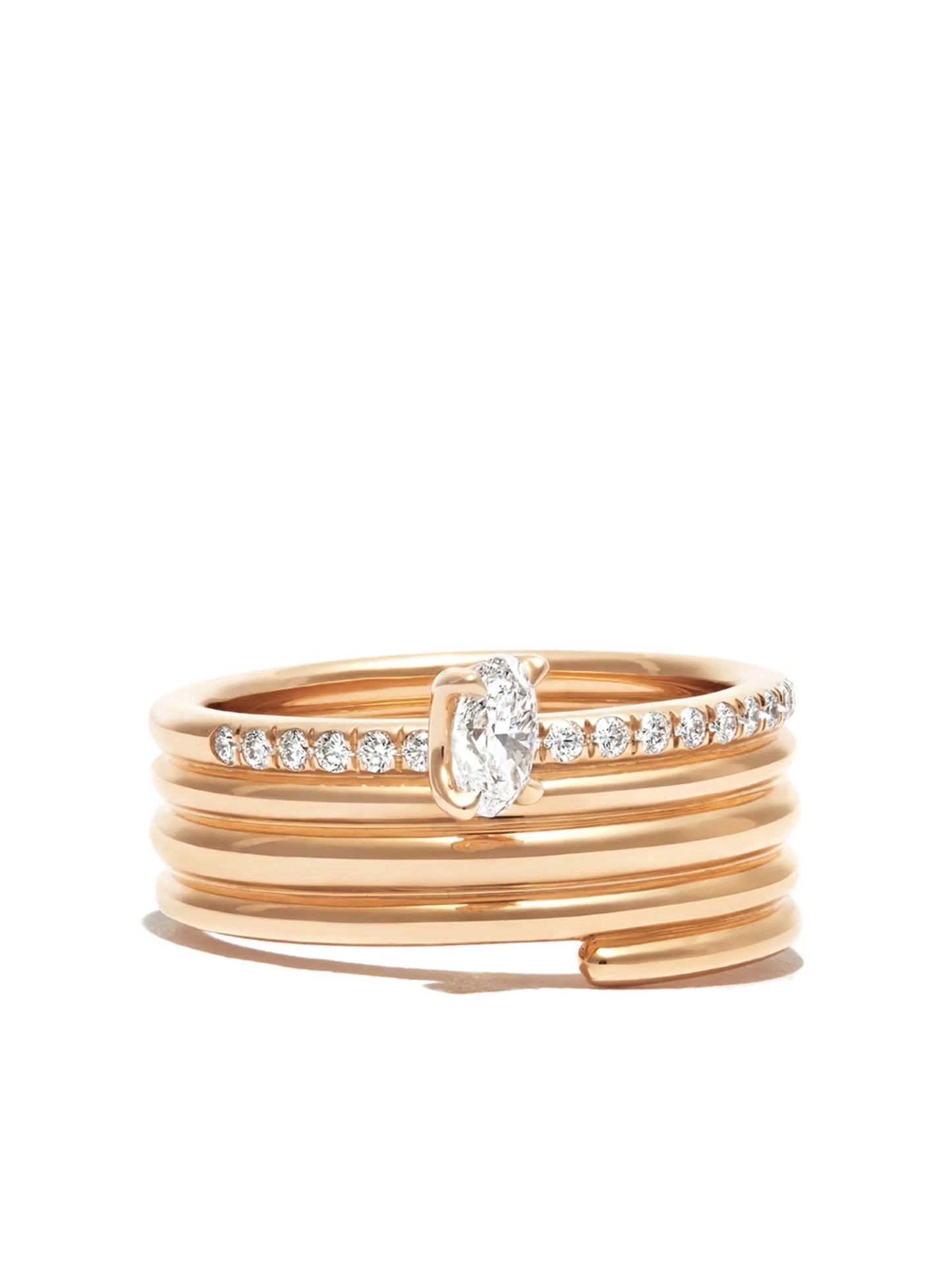 18kt rose gold diamond ring