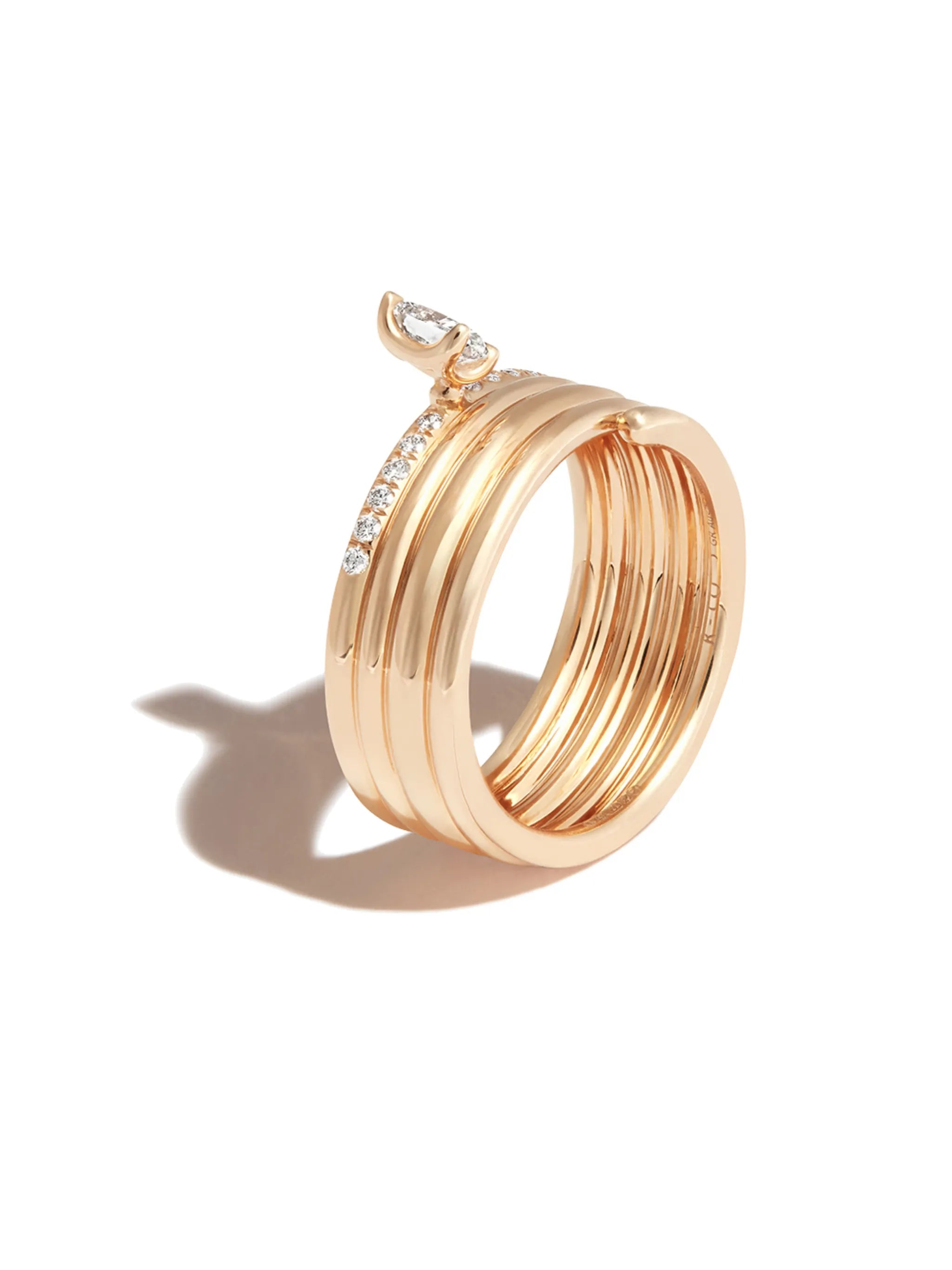 18kt rose gold diamond ring