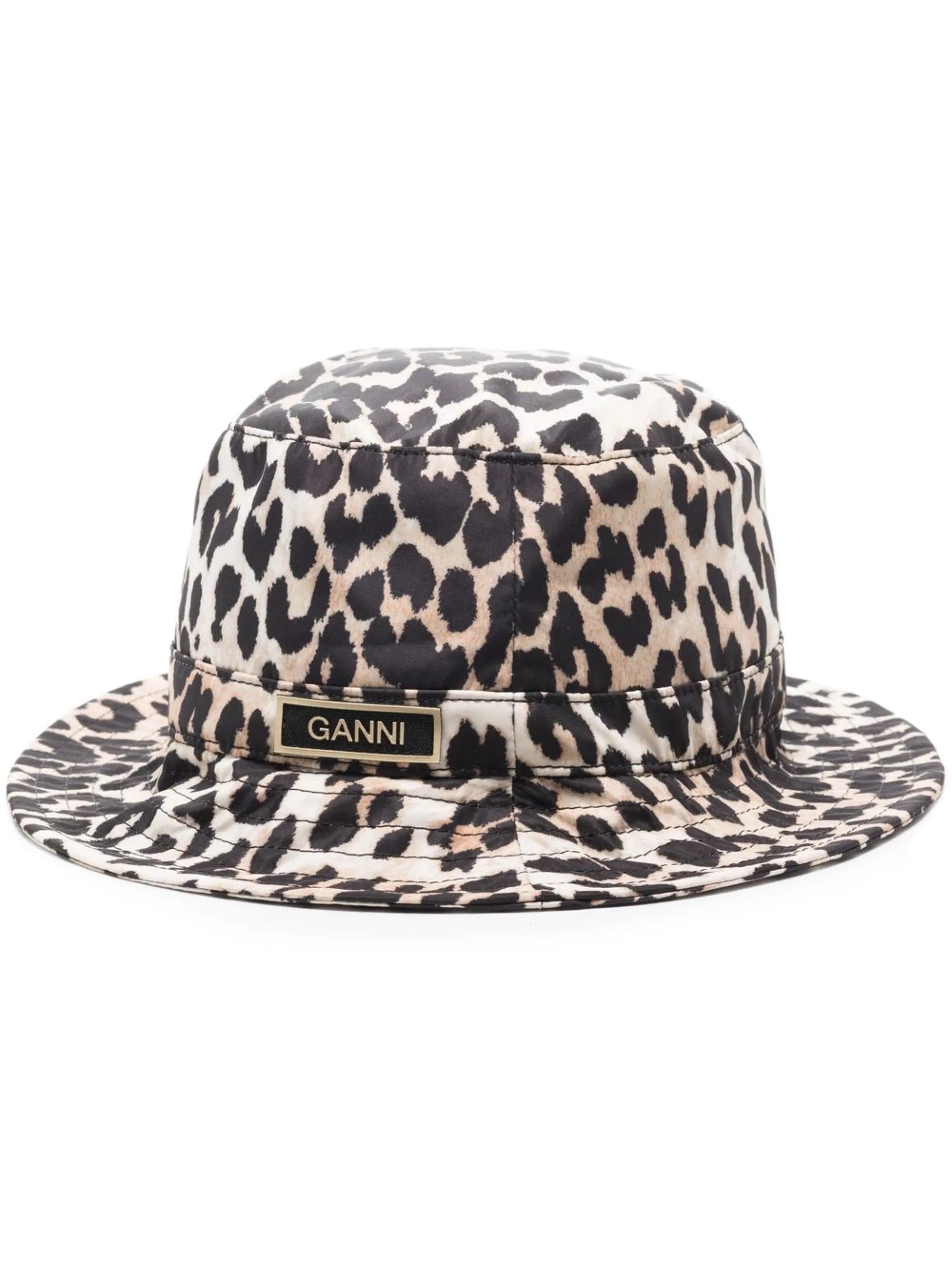 leopard-print bucket hat