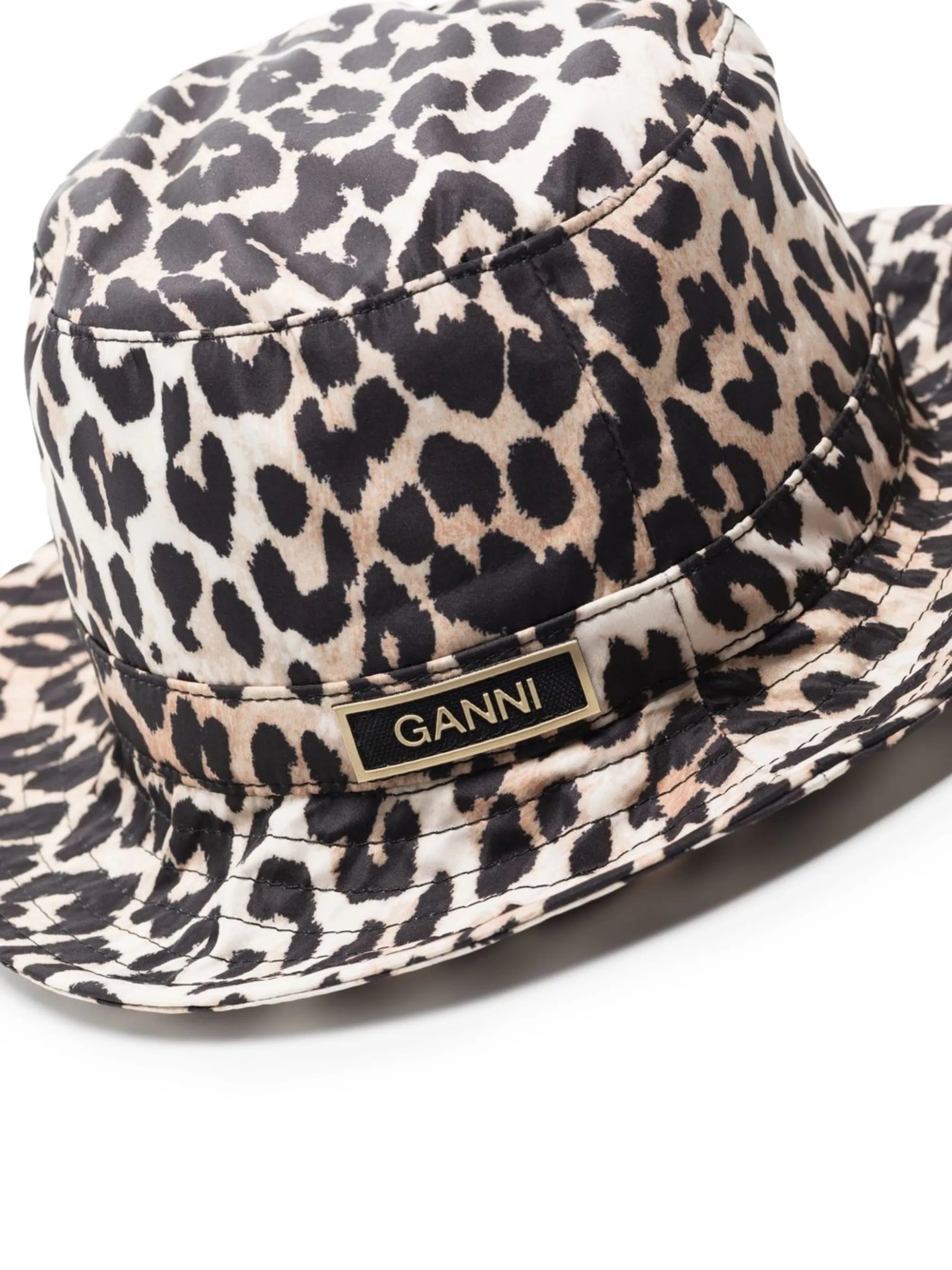 leopard-print bucket hat