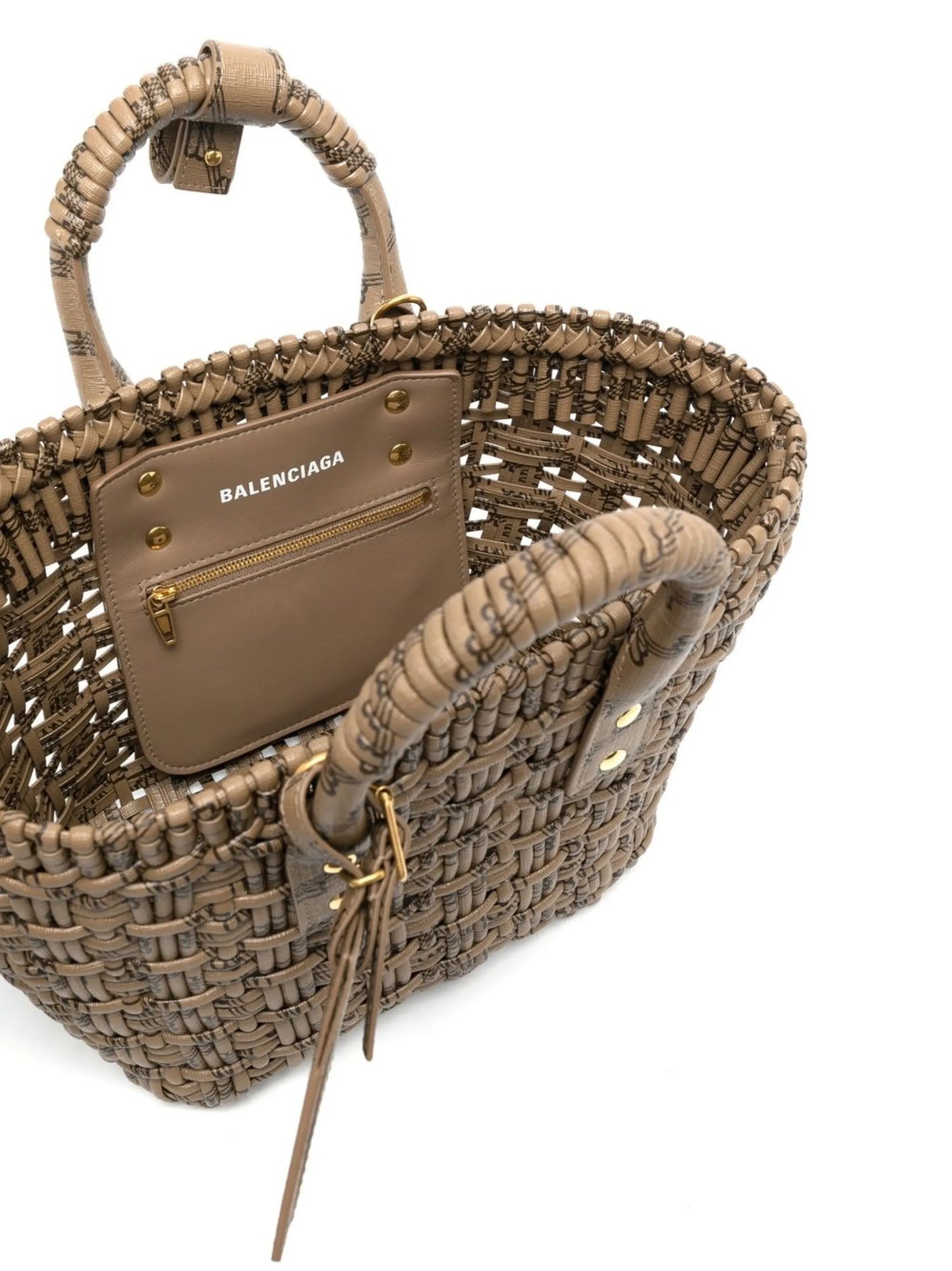 interwoven-design tote bag