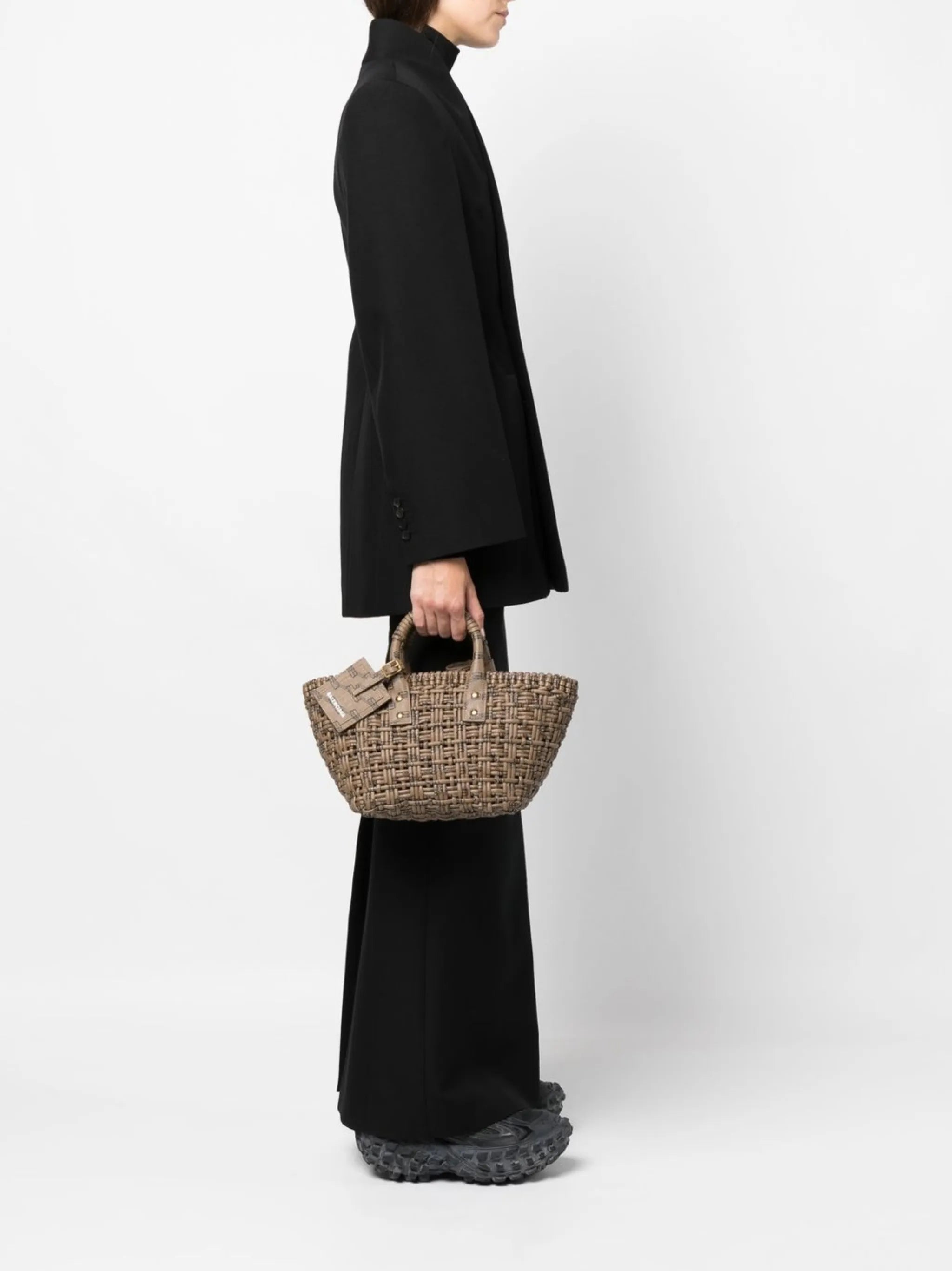 interwoven-design tote bag